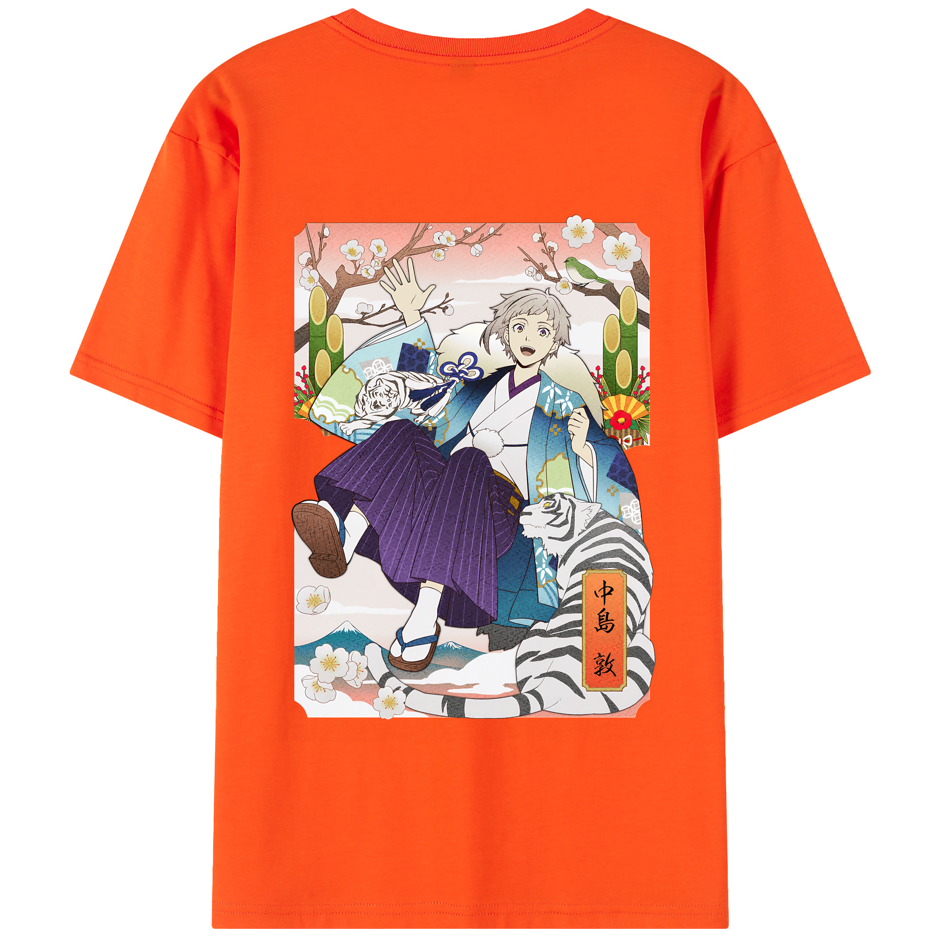 （画像用） 文豪ストレイドッグス Bungo Stray Dogs 綿100％半袖Tシャツ（背面プリント）