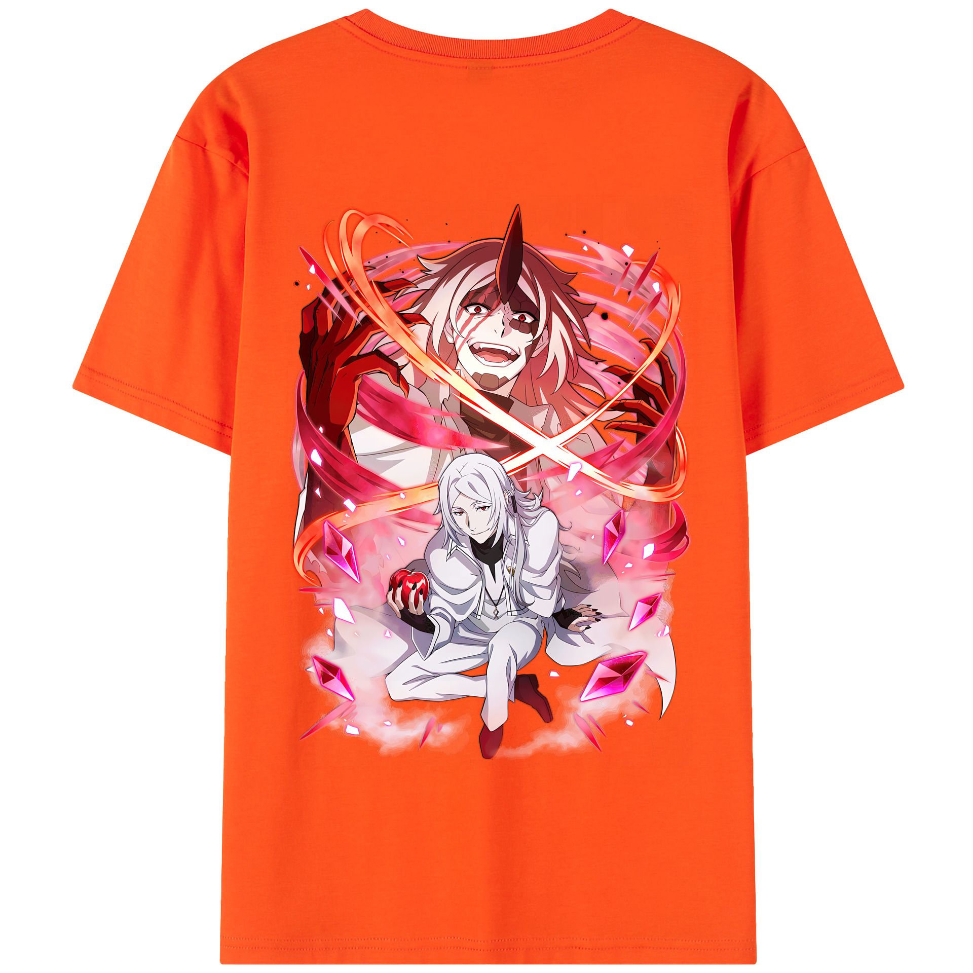 （画像用） 文豪ストレイドッグス Bungo Stray Dogs 綿100％半袖Tシャツ（背面プリント）