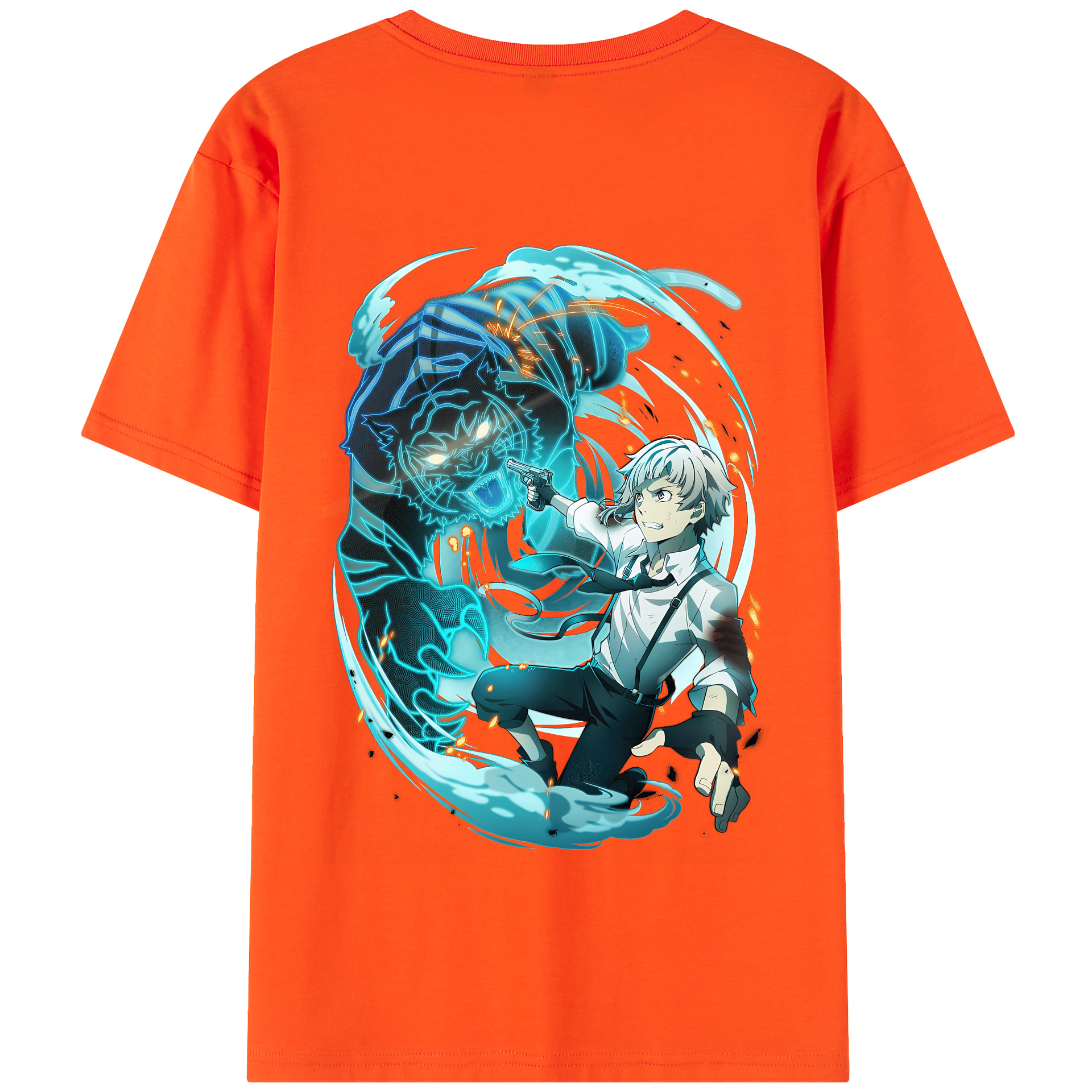 （画像用） 文豪ストレイドッグス Bungo Stray Dogs 綿100％半袖Tシャツ（背面プリント）