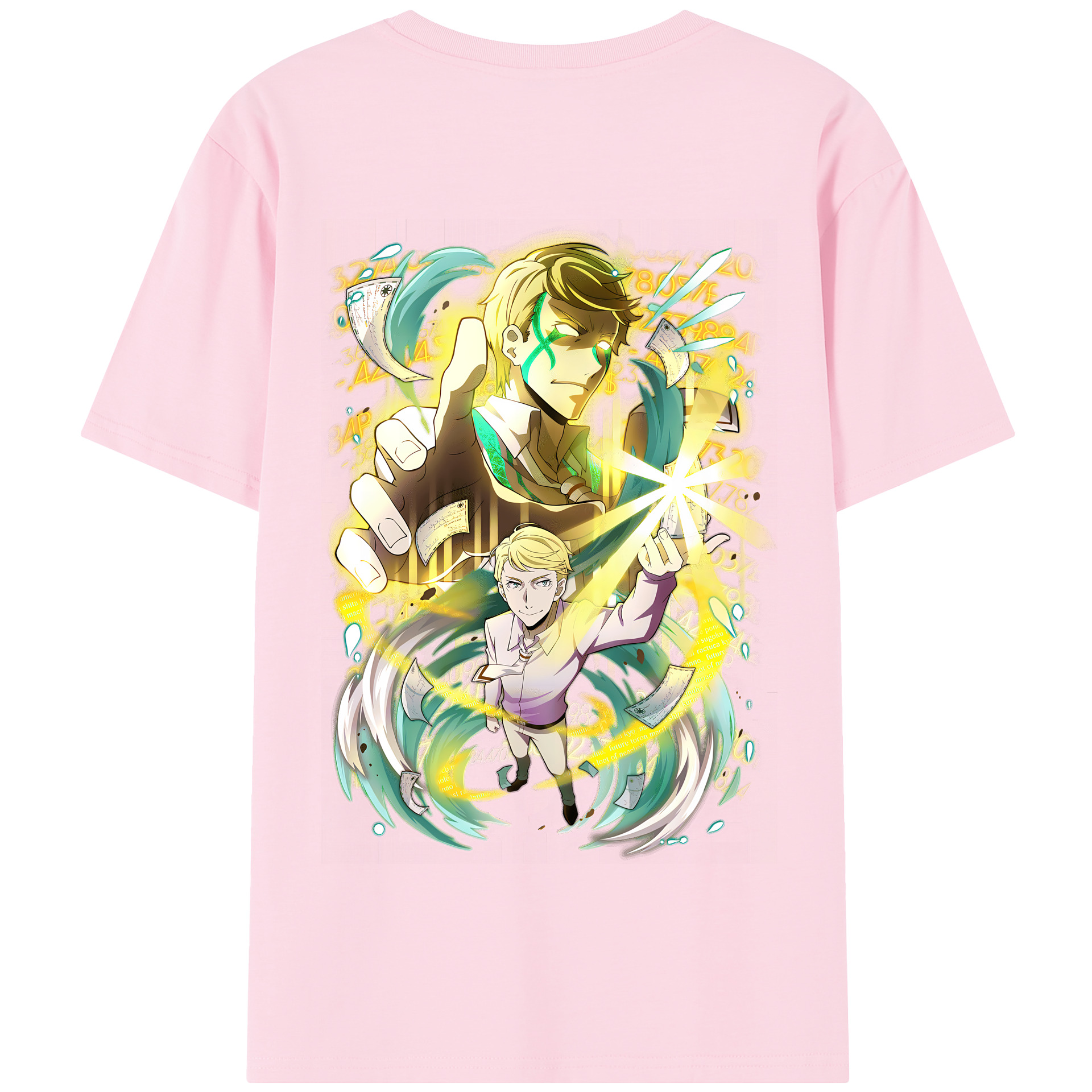 （画像用） 文豪ストレイドッグス Bungo Stray Dogs 綿100％半袖Tシャツ（背面プリント）