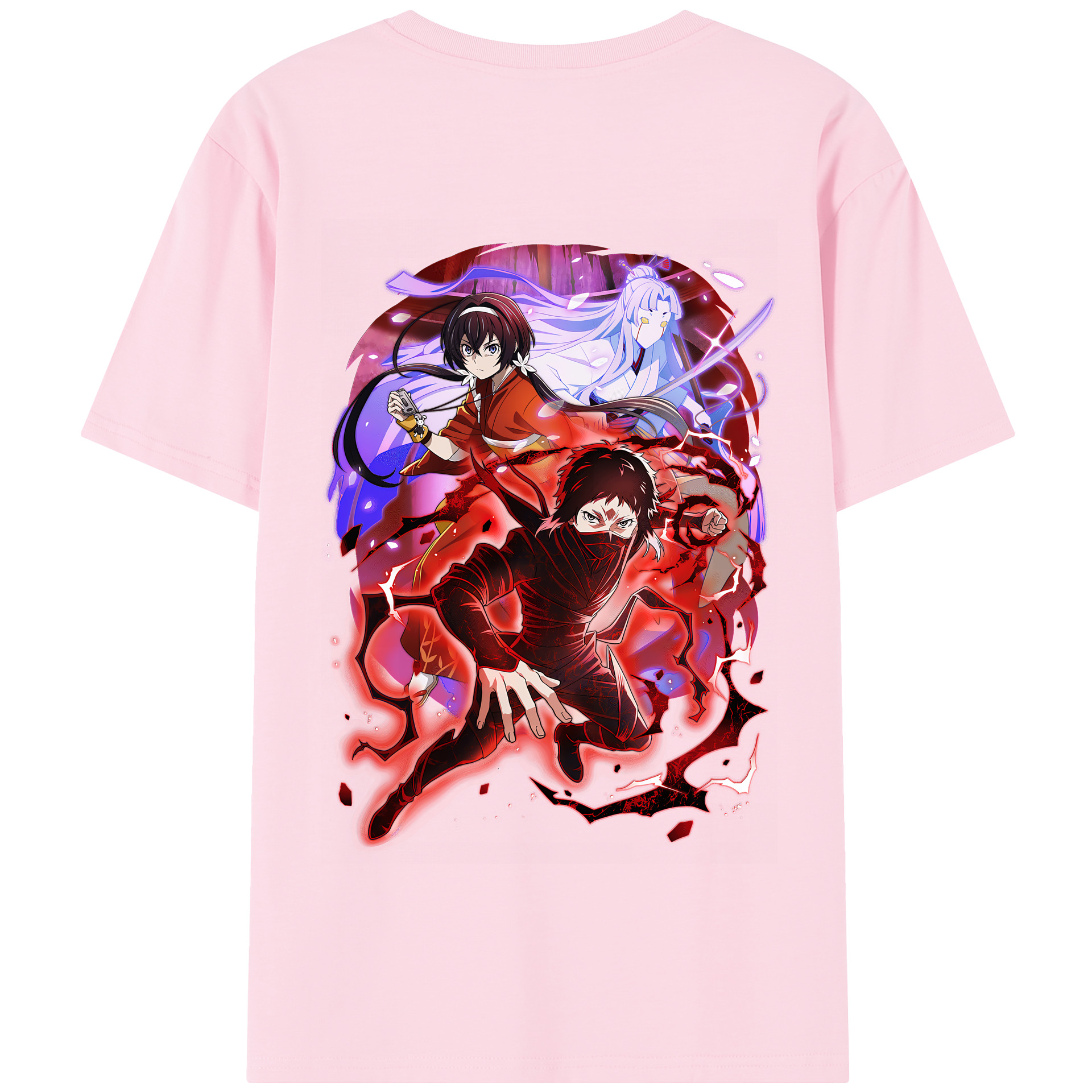 （画像用） 文豪ストレイドッグス Bungo Stray Dogs 綿100％半袖Tシャツ（背面プリント）