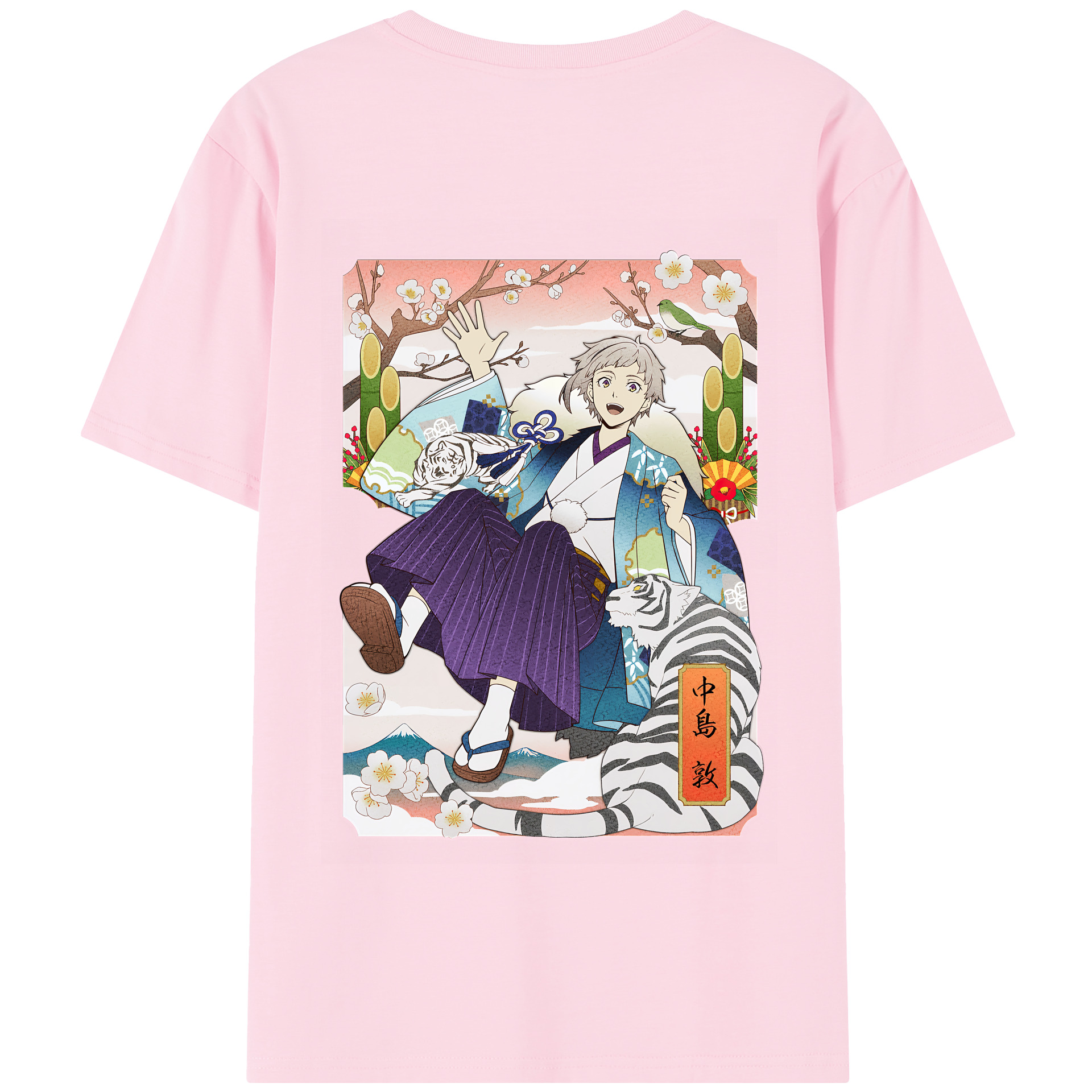 （画像用） 文豪ストレイドッグス Bungo Stray Dogs 綿100％半袖Tシャツ（背面プリント）