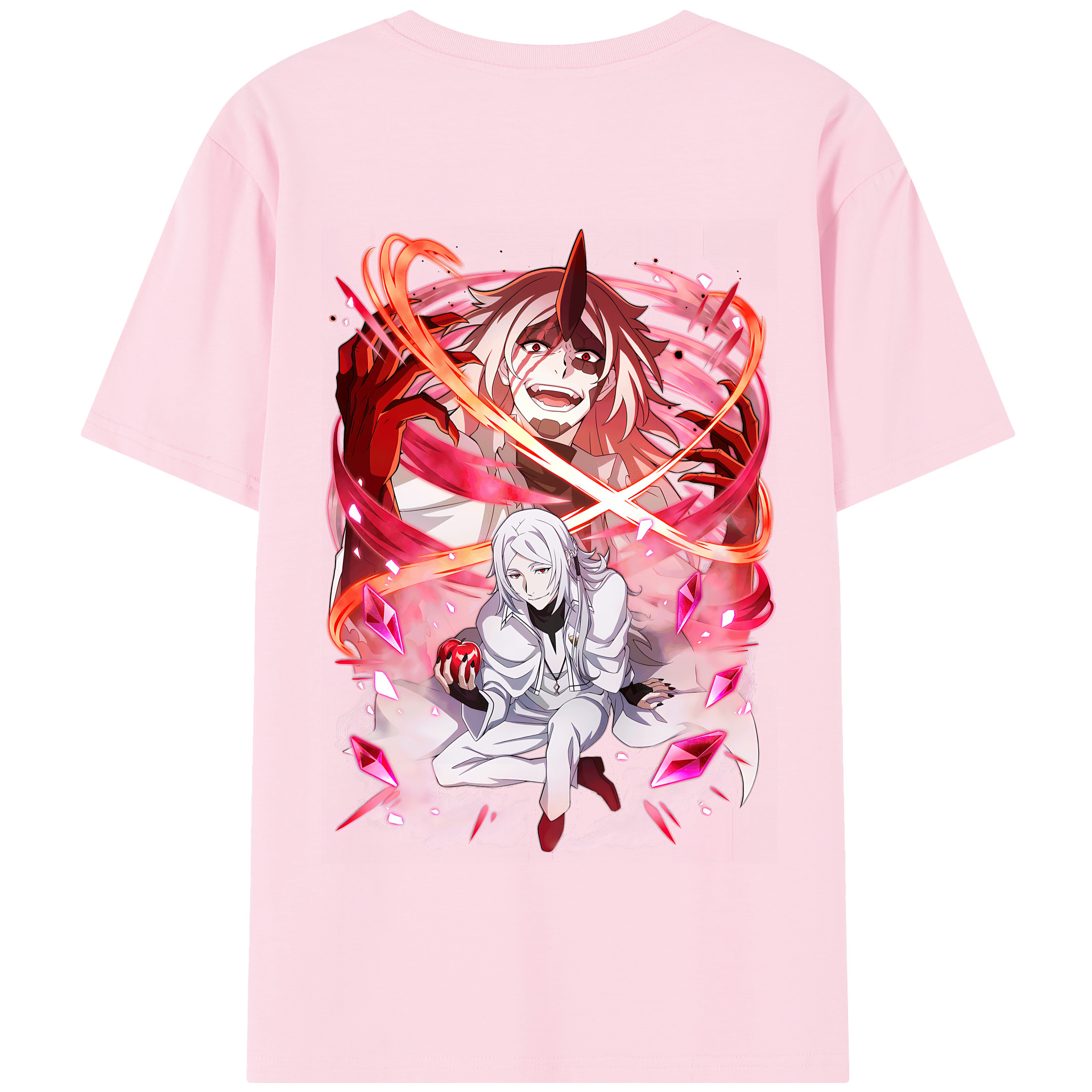 （画像用） 文豪ストレイドッグス Bungo Stray Dogs 綿100％半袖Tシャツ（背面プリント）