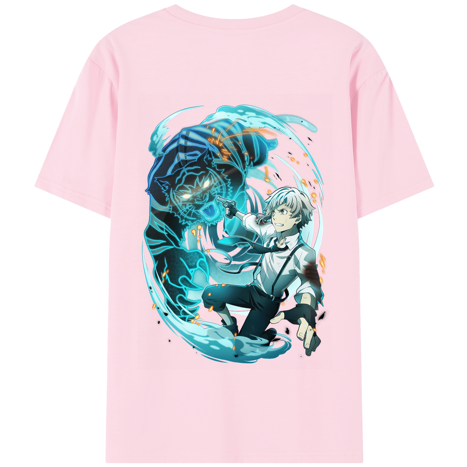 （画像用） 文豪ストレイドッグス Bungo Stray Dogs 綿100％半袖Tシャツ（背面プリント）