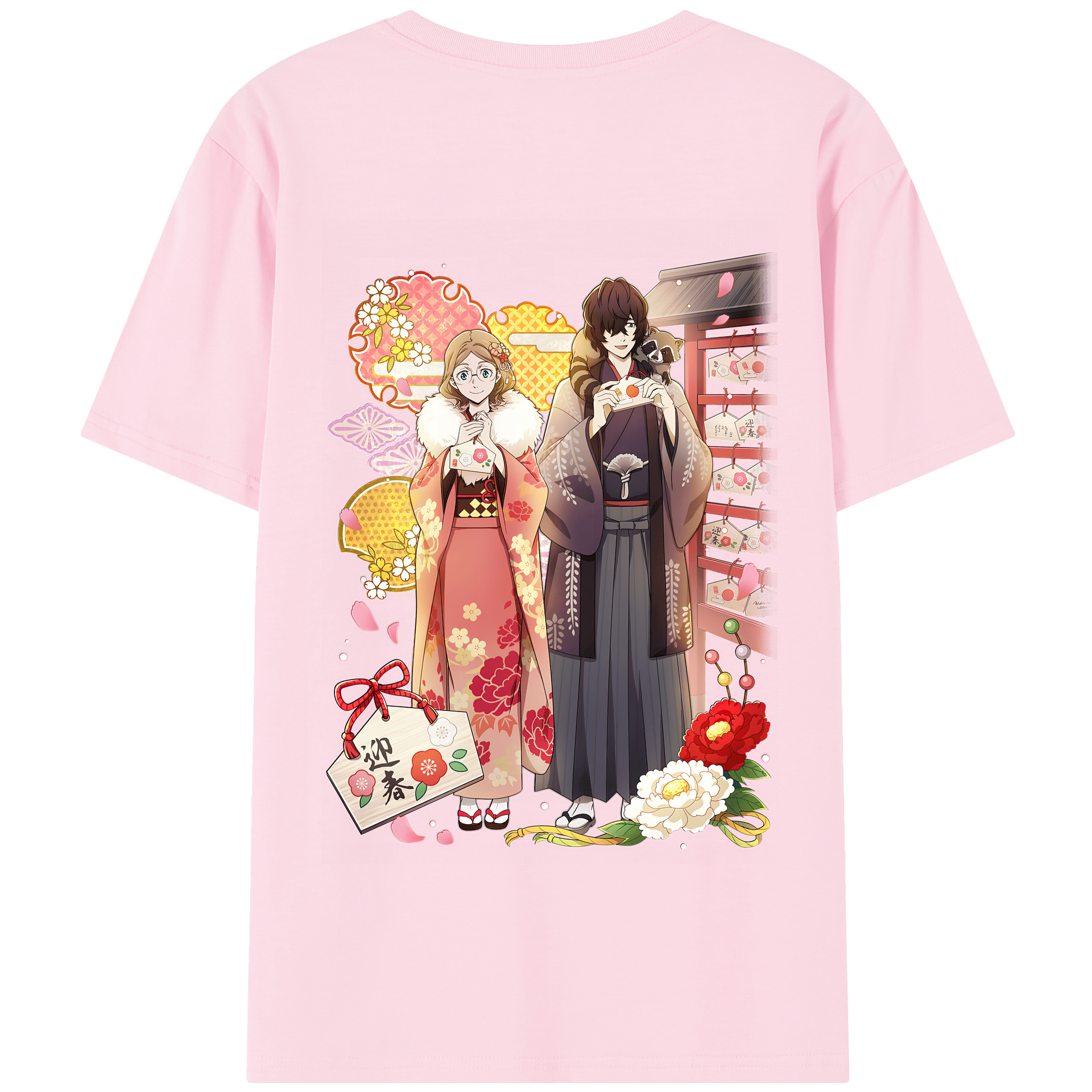 （画像用） 文豪ストレイドッグス Bungo Stray Dogs 綿100％半袖Tシャツ（背面プリント）