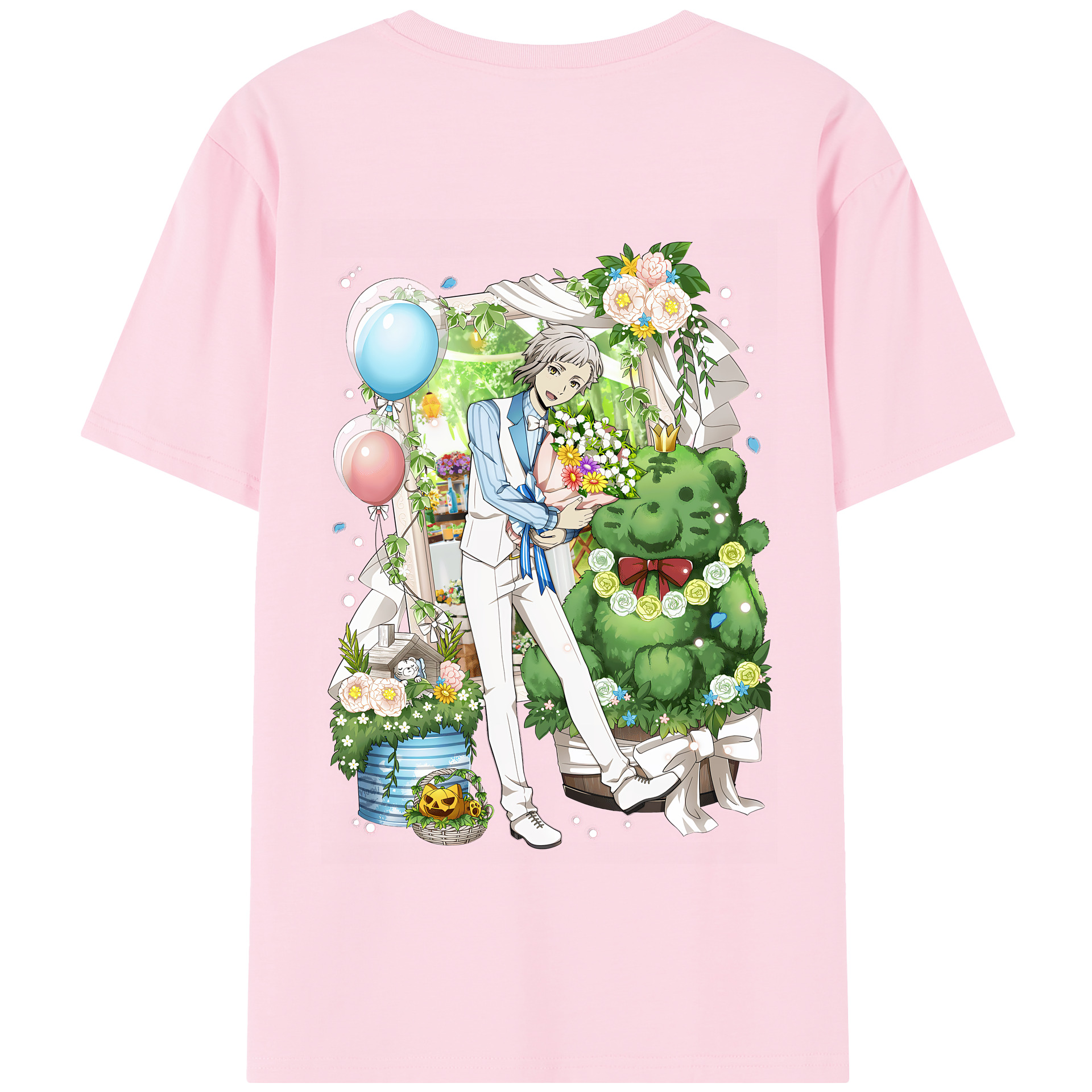 （画像用） 文豪ストレイドッグス Bungo Stray Dogs 綿100％半袖Tシャツ（背面プリント）