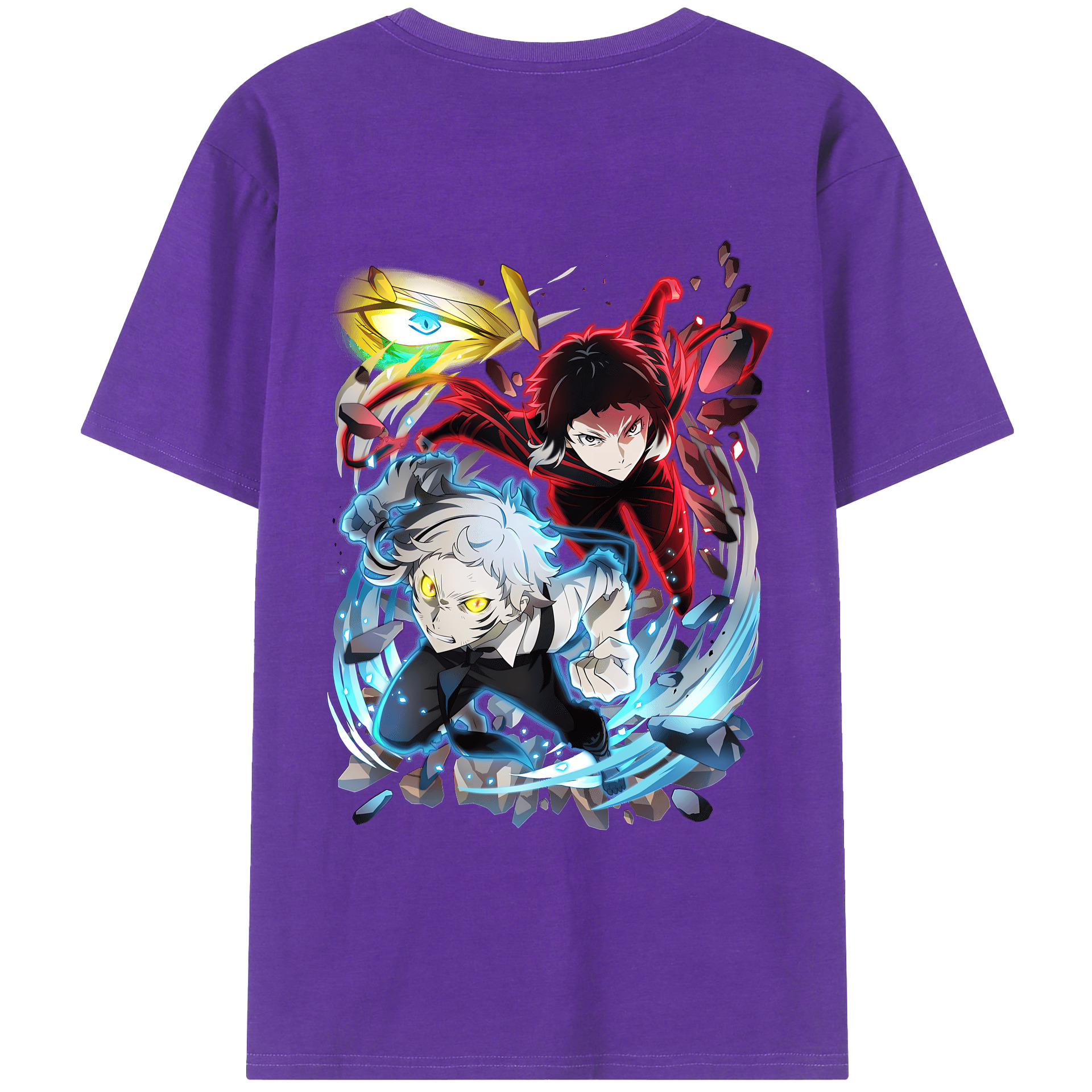 （画像用） 文豪ストレイドッグス Bungo Stray Dogs 綿100％半袖Tシャツ（背面プリント）