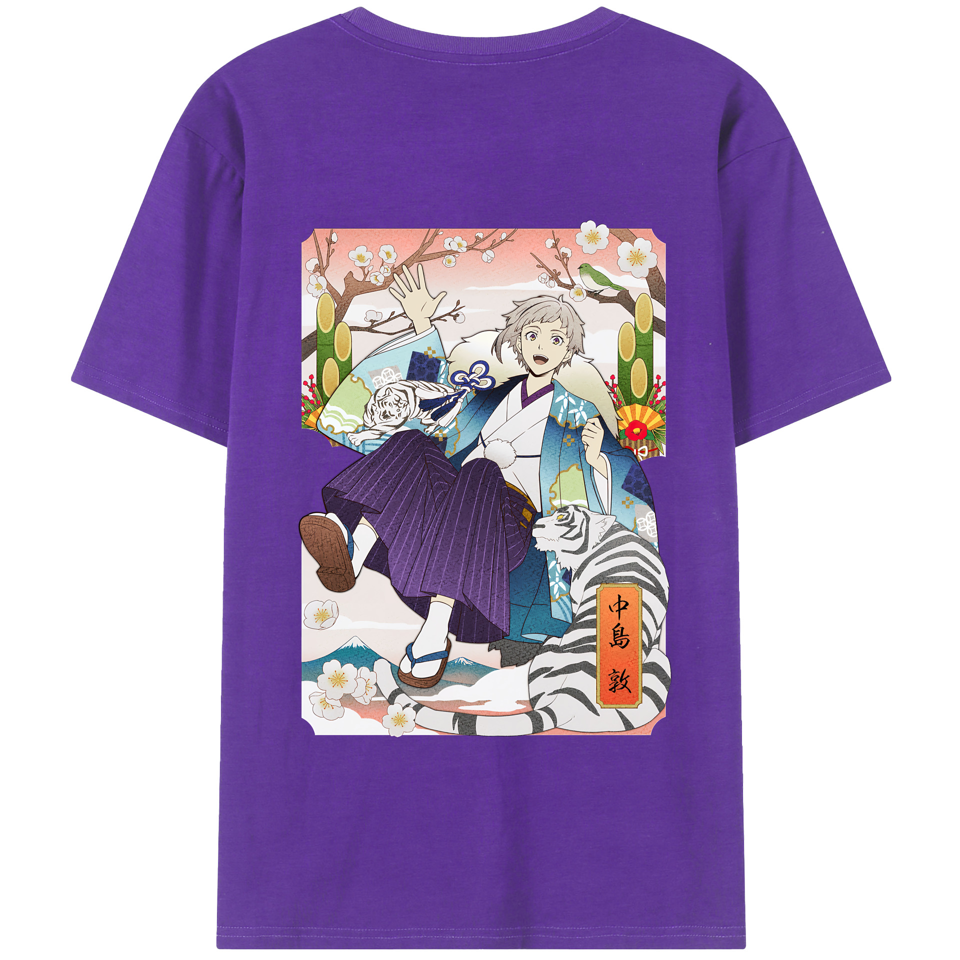 （画像用） 文豪ストレイドッグス Bungo Stray Dogs 綿100％半袖Tシャツ（背面プリント）