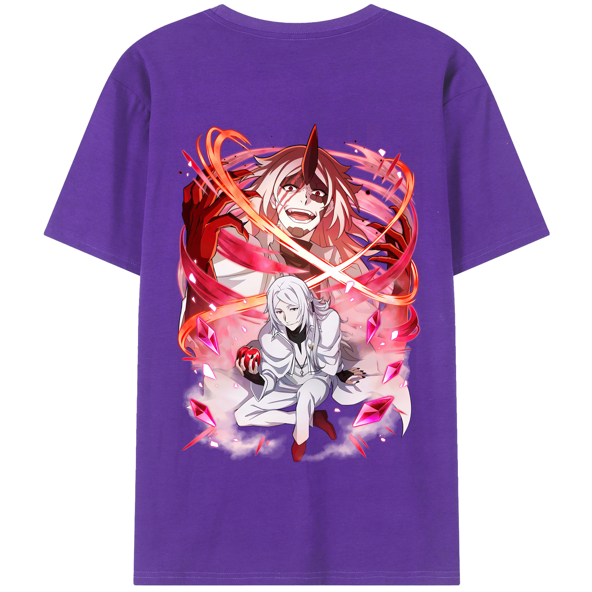 （画像用） 文豪ストレイドッグス Bungo Stray Dogs 綿100％半袖Tシャツ（背面プリント）