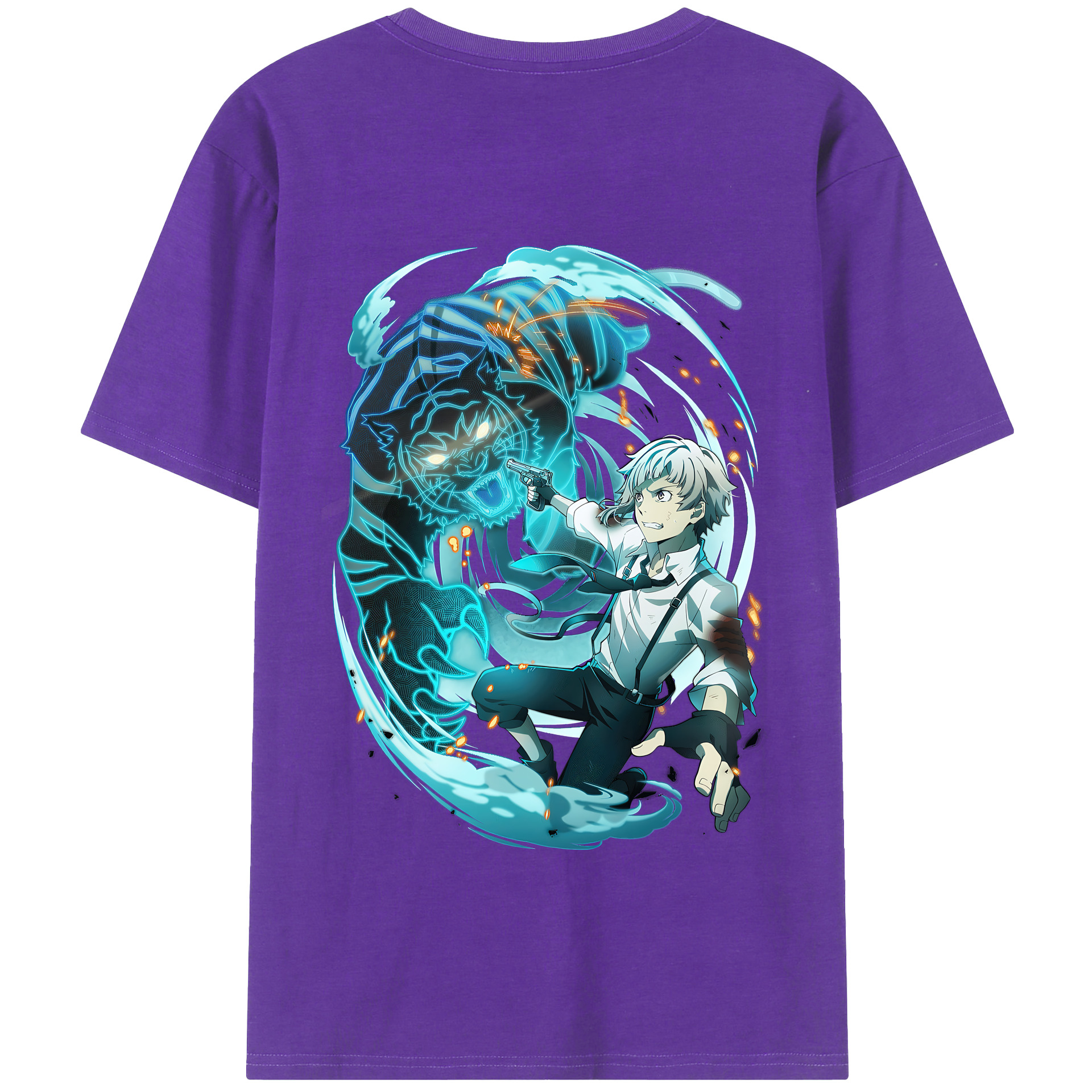 （画像用） 文豪ストレイドッグス Bungo Stray Dogs 綿100％半袖Tシャツ（背面プリント）