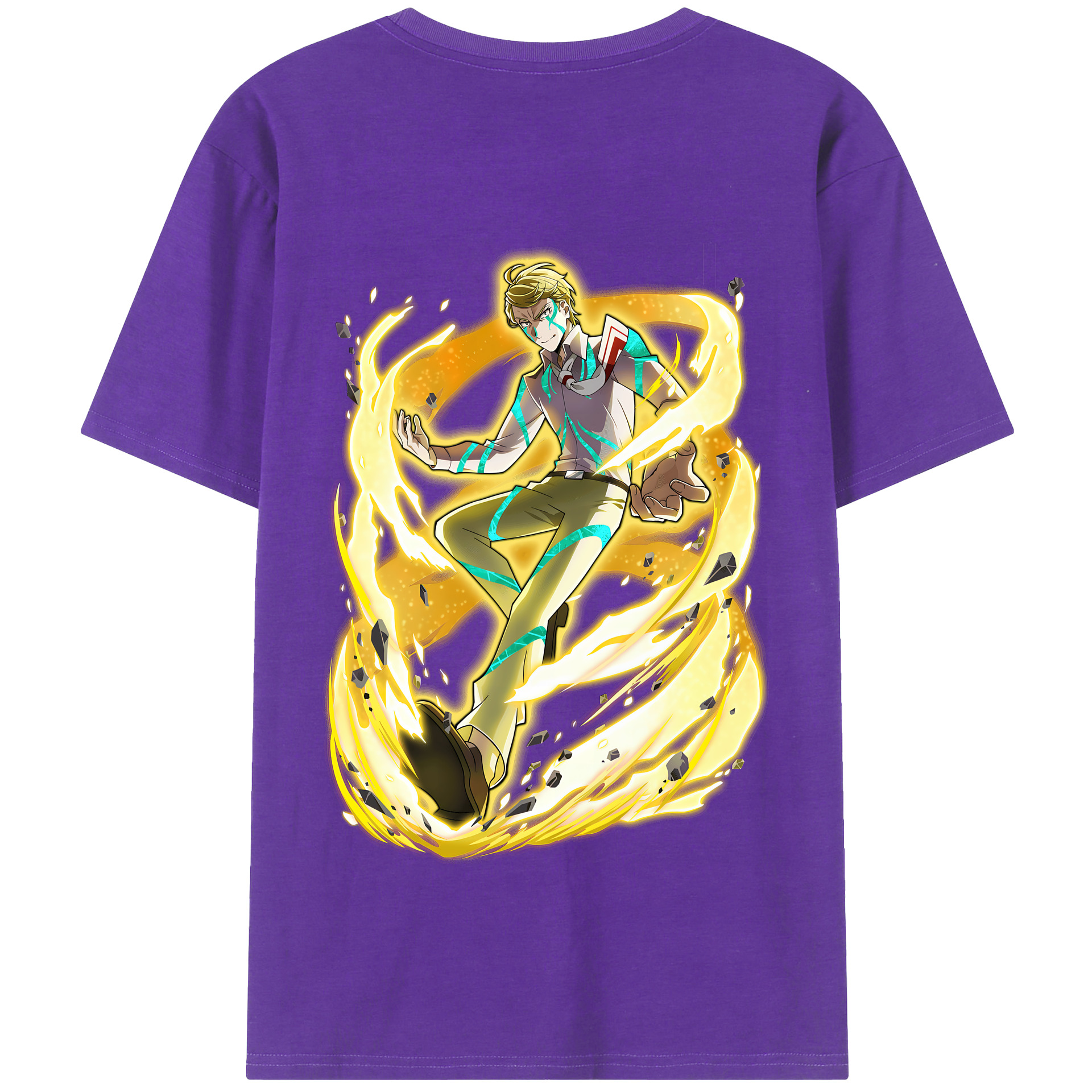（画像用） 文豪ストレイドッグス Bungo Stray Dogs 綿100％半袖Tシャツ（背面プリント）