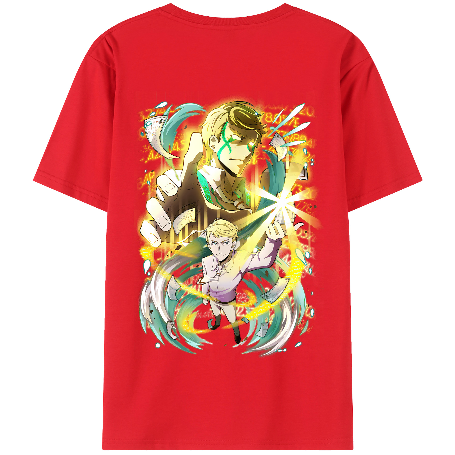 （画像用） 文豪ストレイドッグス Bungo Stray Dogs 綿100％半袖Tシャツ（背面プリント）