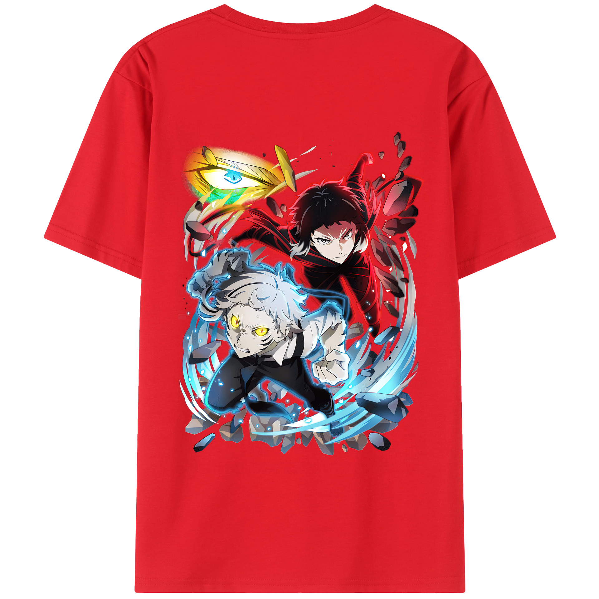 （画像用） 文豪ストレイドッグス Bungo Stray Dogs 綿100％半袖Tシャツ（背面プリント）