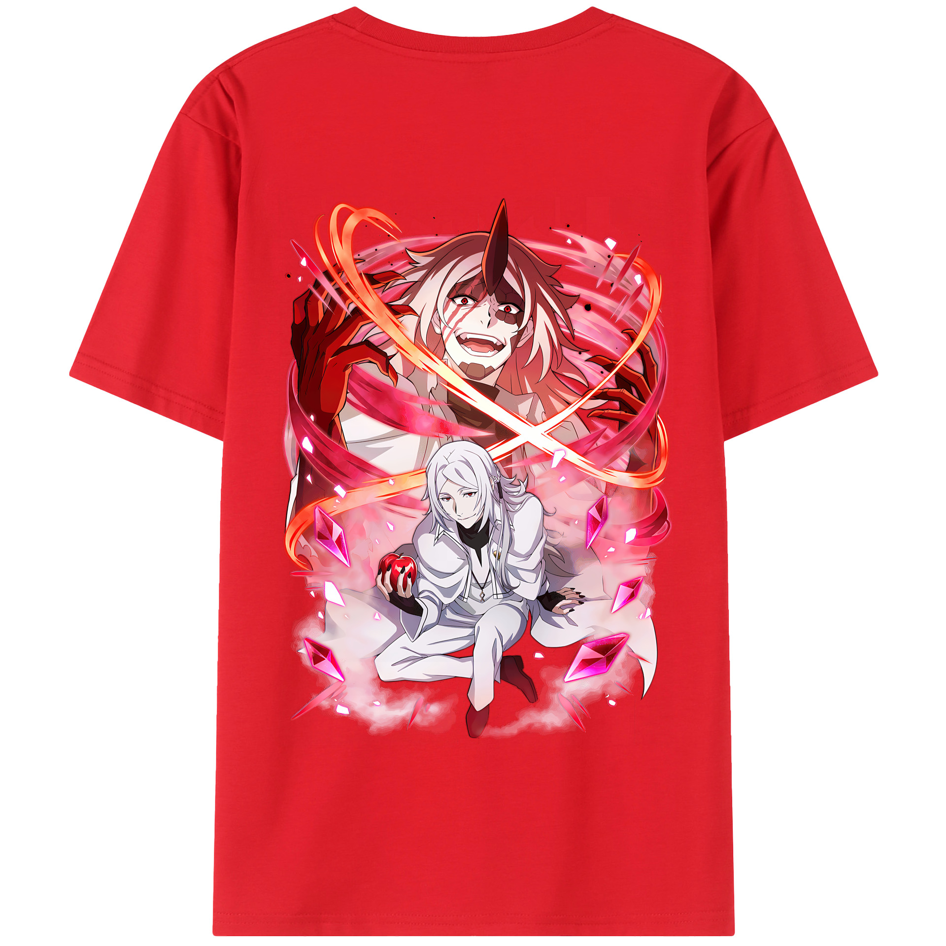 （画像用） 文豪ストレイドッグス Bungo Stray Dogs 綿100％半袖Tシャツ（背面プリント）