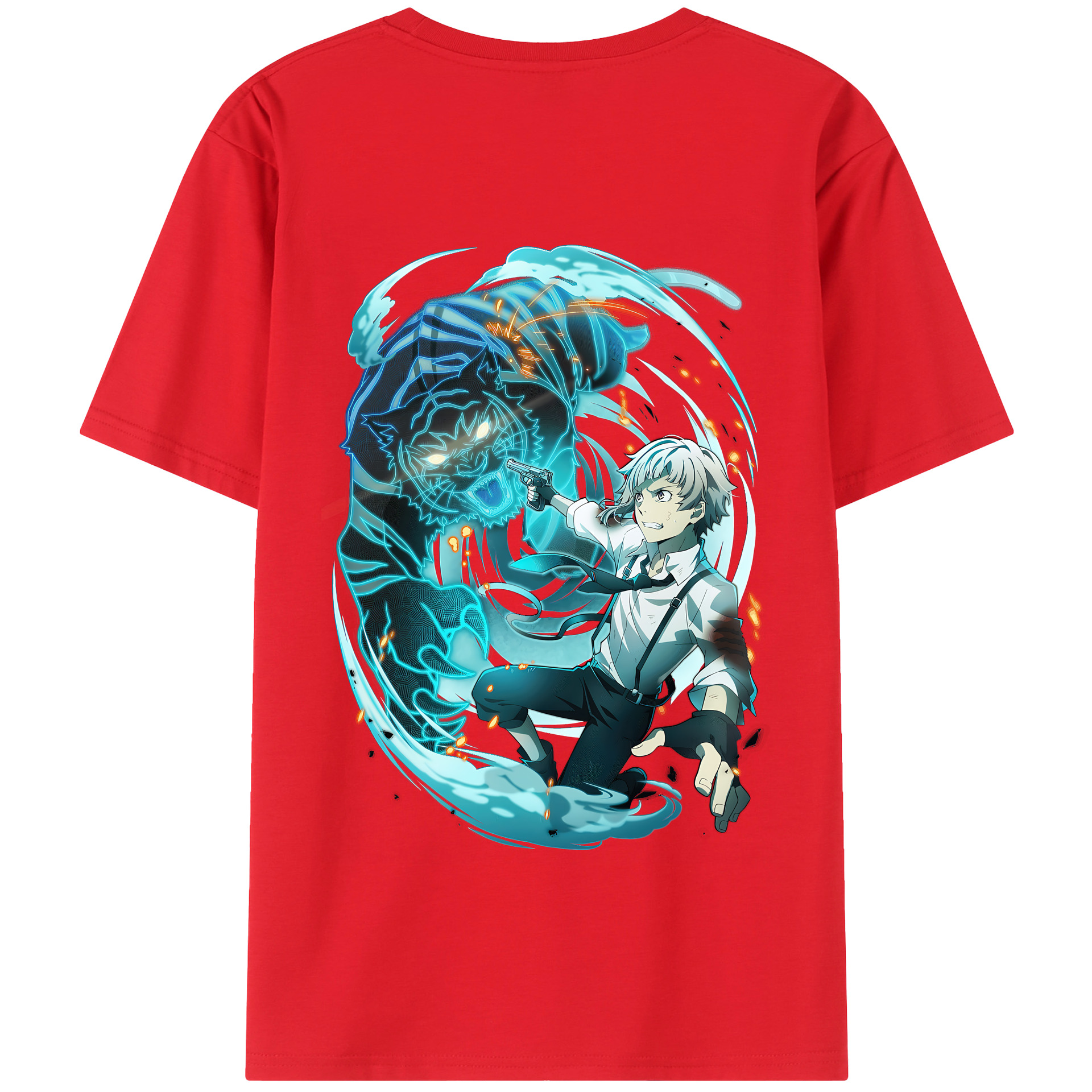 （画像用） 文豪ストレイドッグス Bungo Stray Dogs 綿100％半袖Tシャツ（背面プリント）