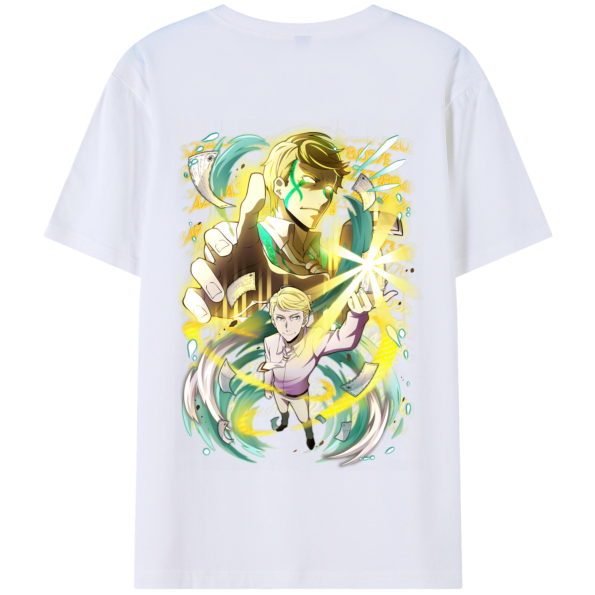 （画像用） 文豪ストレイドッグス Bungo Stray Dogs 綿100％半袖Tシャツ（背面プリント）