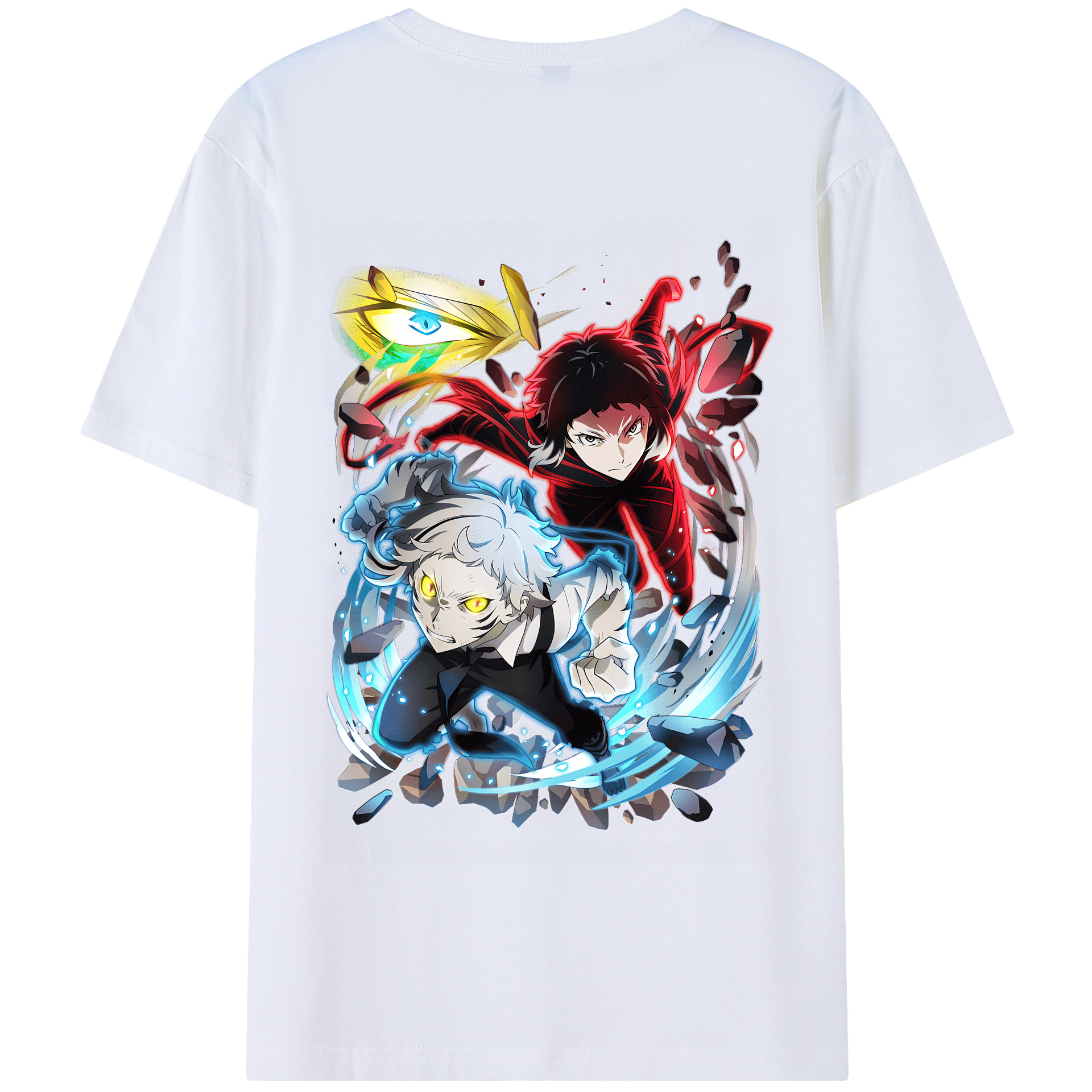 （画像用） 文豪ストレイドッグス Bungo Stray Dogs 綿100％半袖Tシャツ（背面プリント）