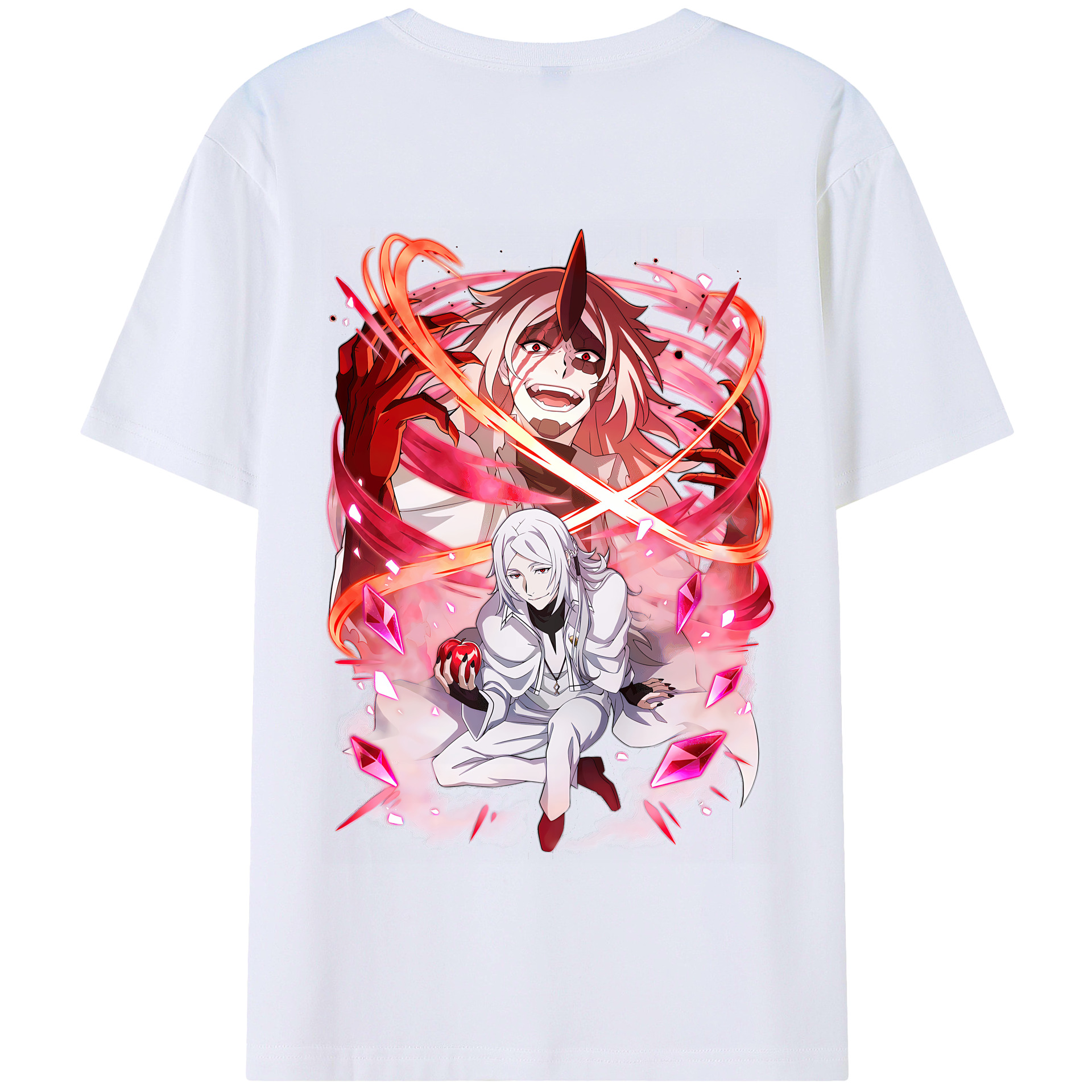 （画像用） 文豪ストレイドッグス Bungo Stray Dogs 綿100％半袖Tシャツ（背面プリント）