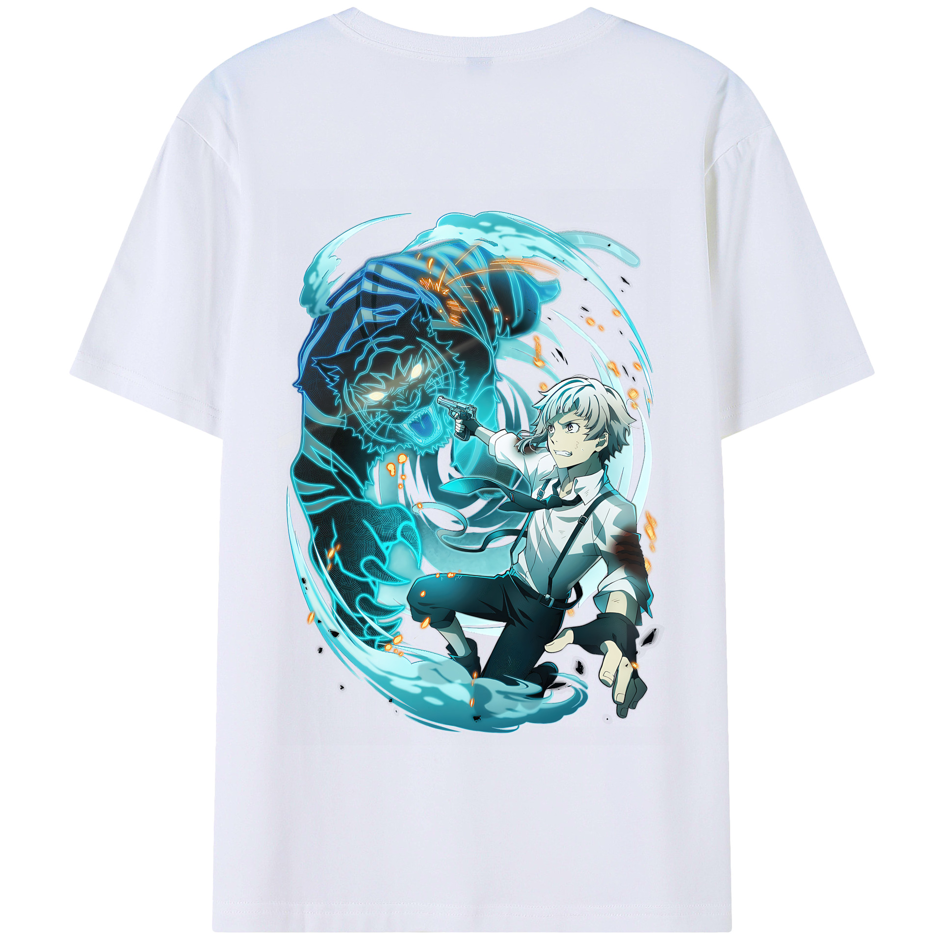 （画像用） 文豪ストレイドッグス Bungo Stray Dogs 綿100％半袖Tシャツ（背面プリント）