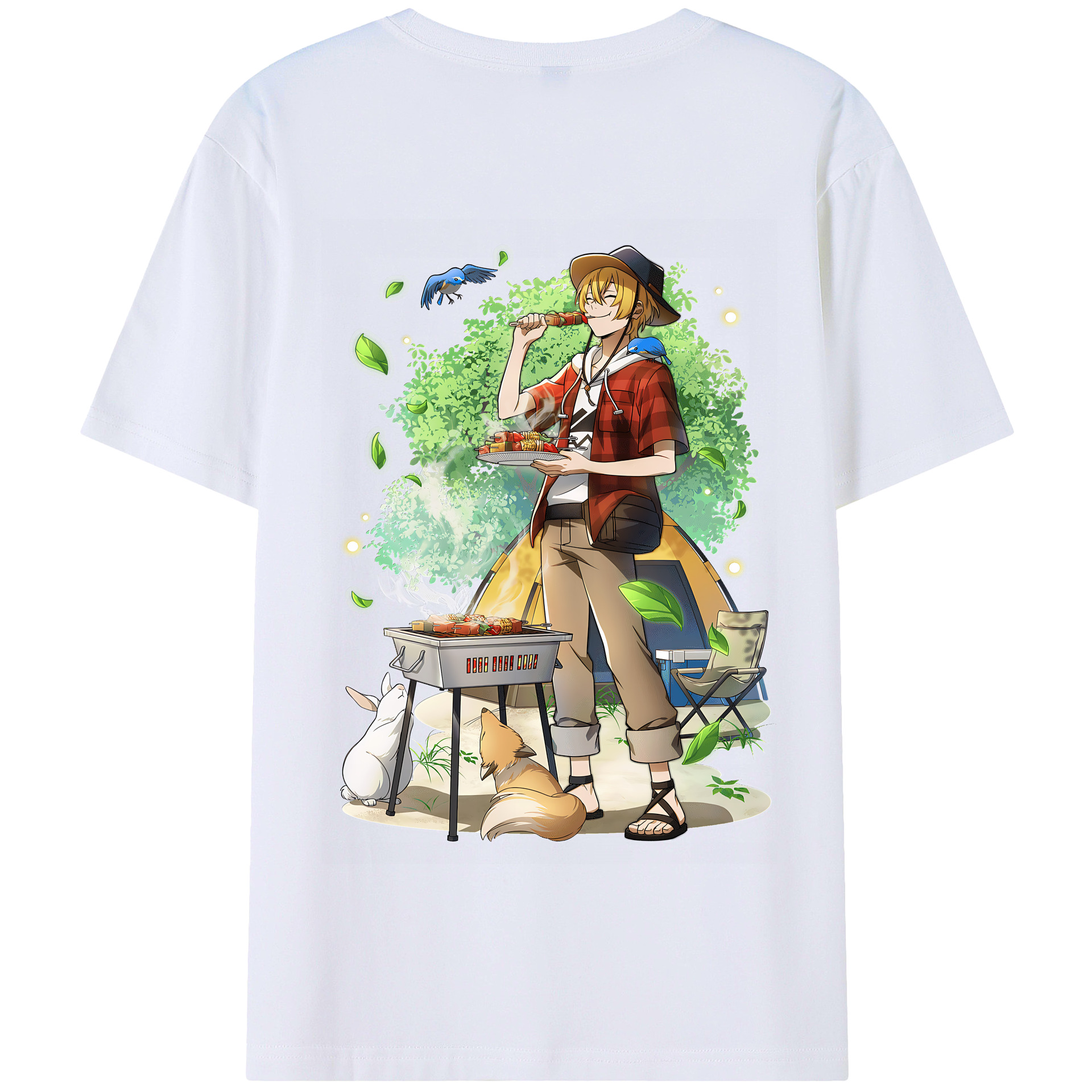 （画像用） 文豪ストレイドッグス Bungo Stray Dogs 綿100％半袖Tシャツ（背面プリント）