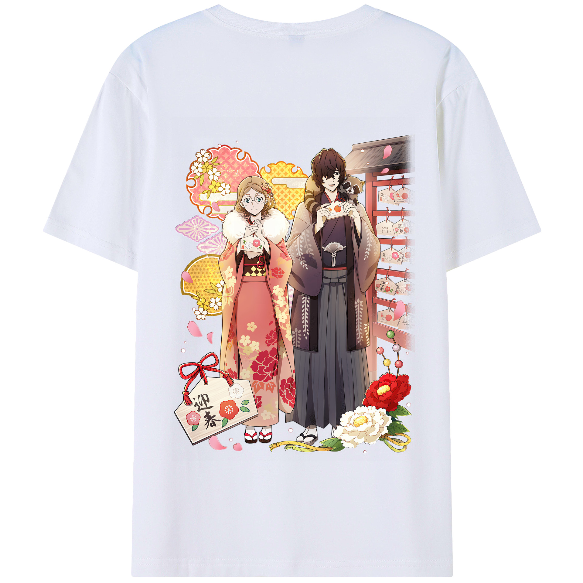 （画像用） 文豪ストレイドッグス Bungo Stray Dogs 綿100％半袖Tシャツ（背面プリント）