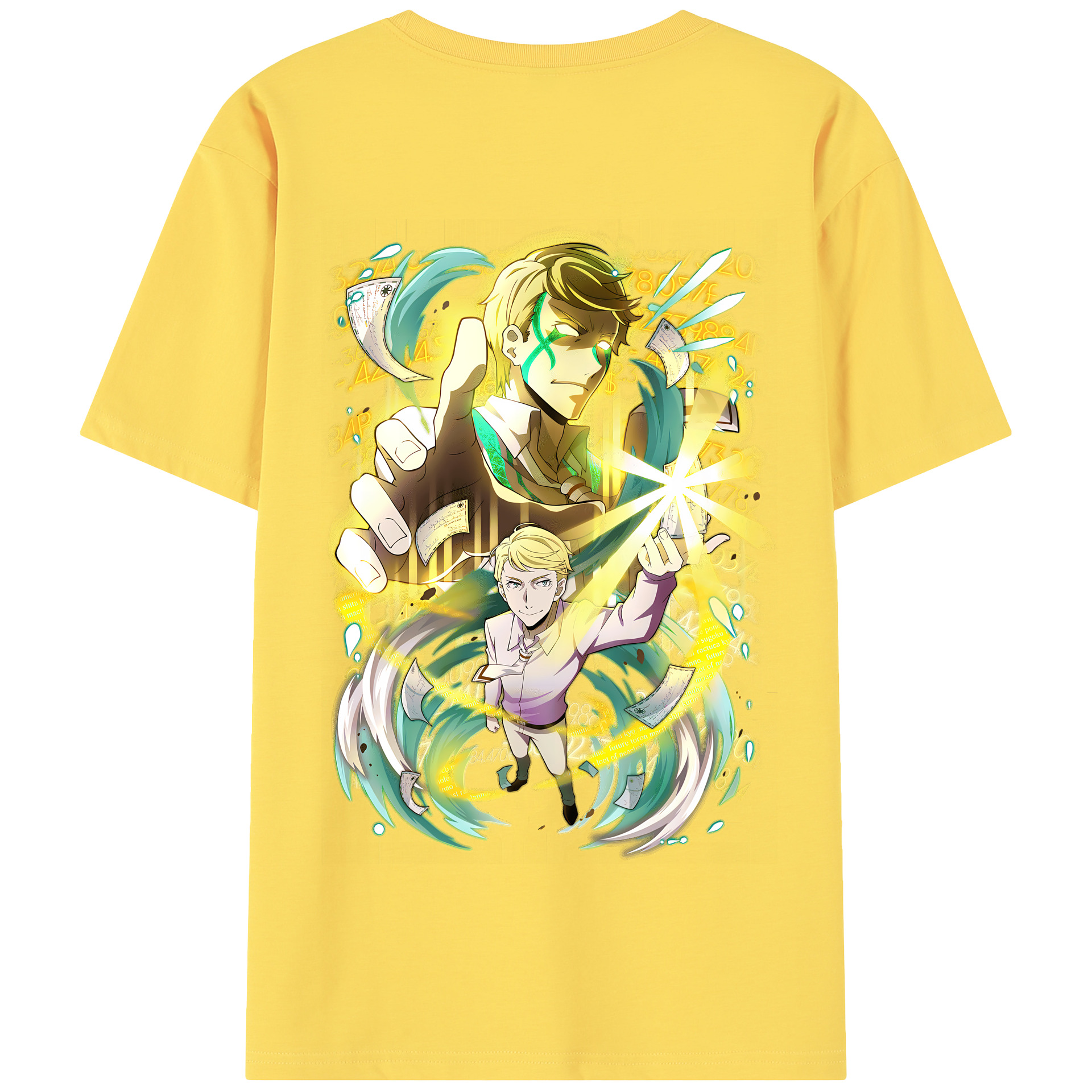 （画像用） 文豪ストレイドッグス Bungo Stray Dogs 綿100％半袖Tシャツ（背面プリント）