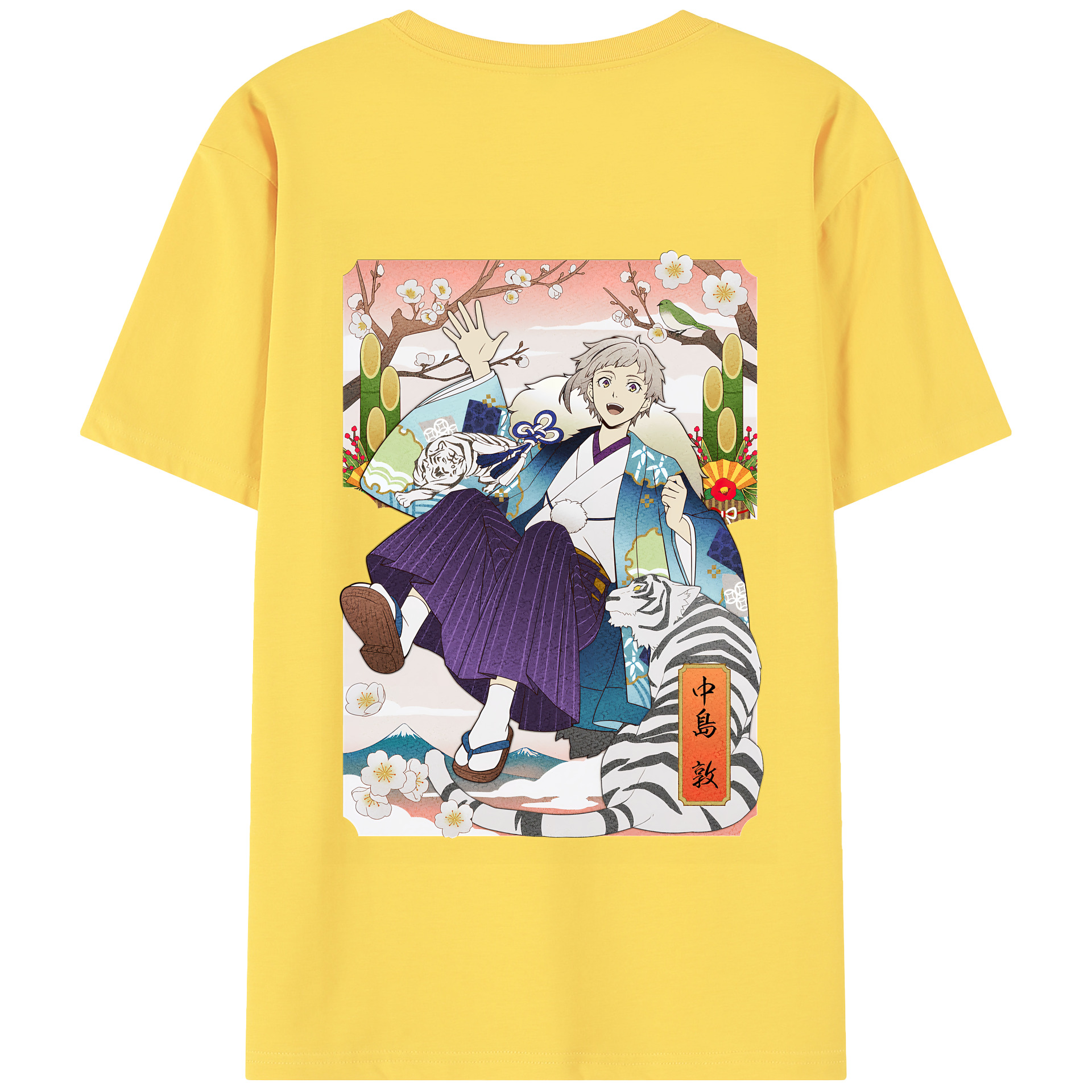 （画像用） 文豪ストレイドッグス Bungo Stray Dogs 綿100％半袖Tシャツ（背面プリント）