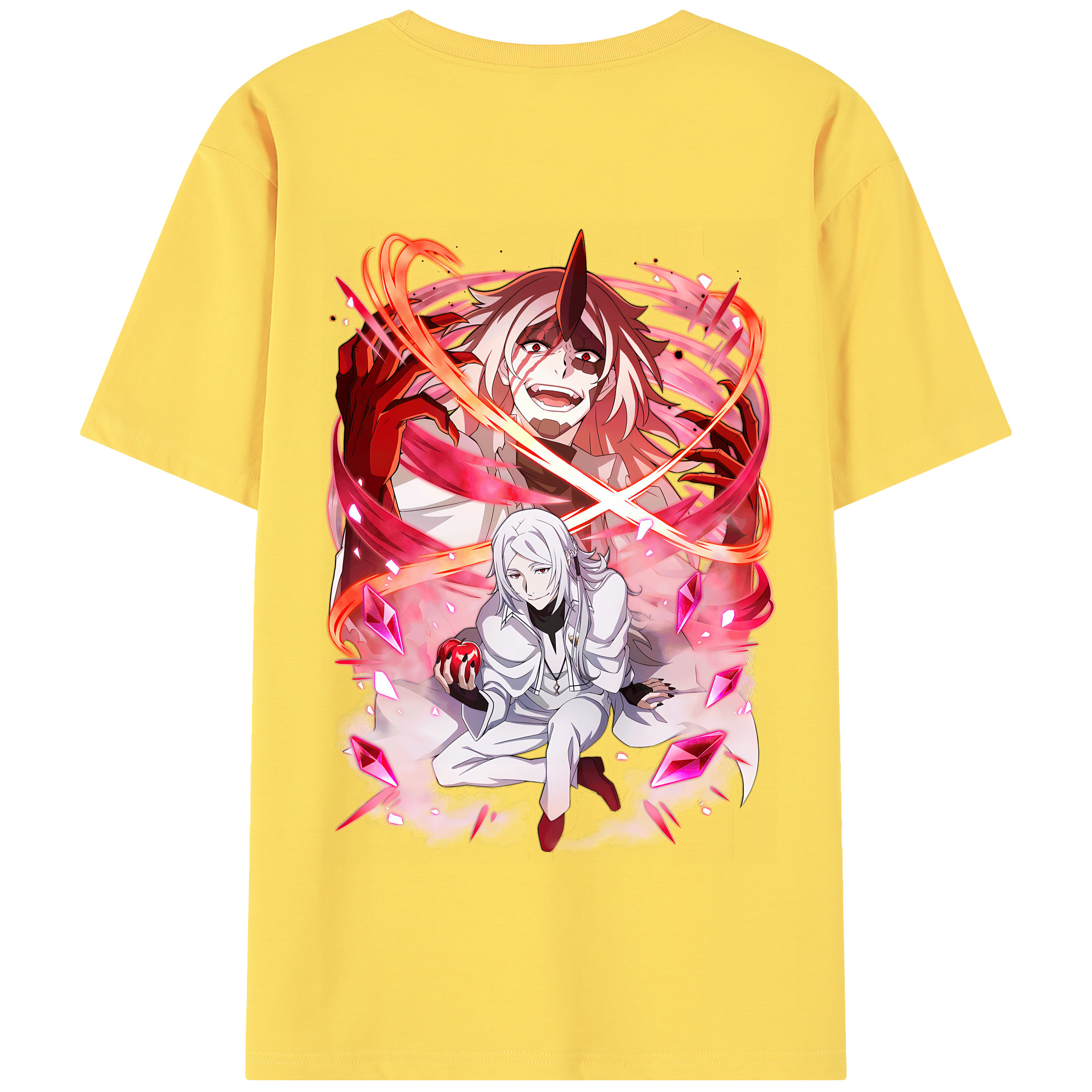 （画像用） 文豪ストレイドッグス Bungo Stray Dogs 綿100％半袖Tシャツ（背面プリント）