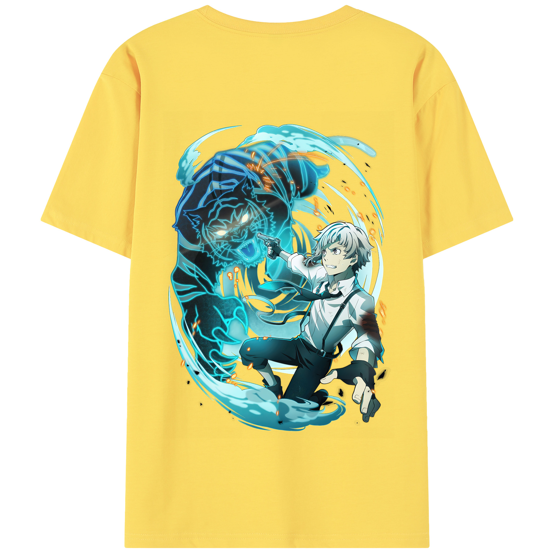 （画像用） 文豪ストレイドッグス Bungo Stray Dogs 綿100％半袖Tシャツ（背面プリント）