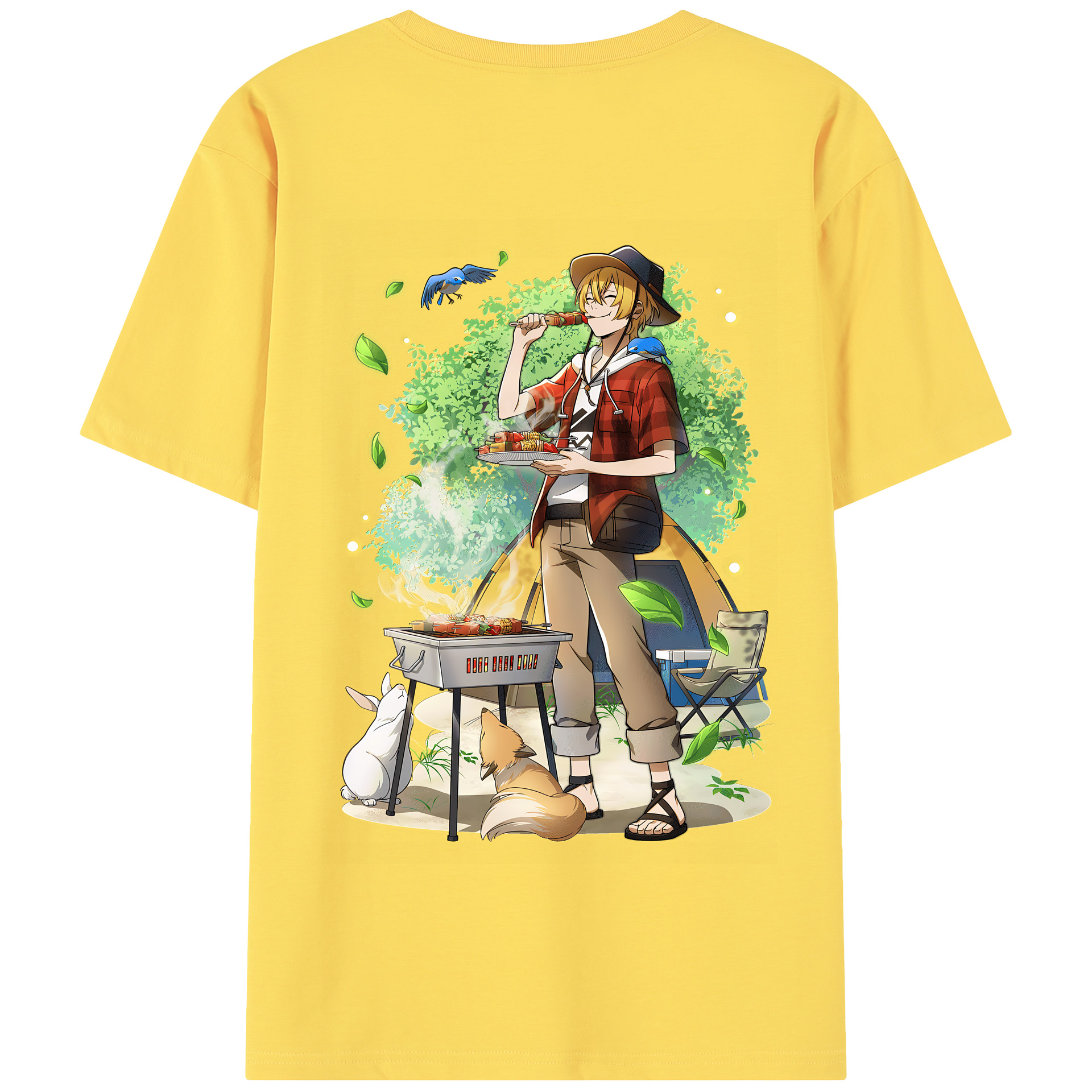 （画像用） 文豪ストレイドッグス Bungo Stray Dogs 綿100％半袖Tシャツ（背面プリント）