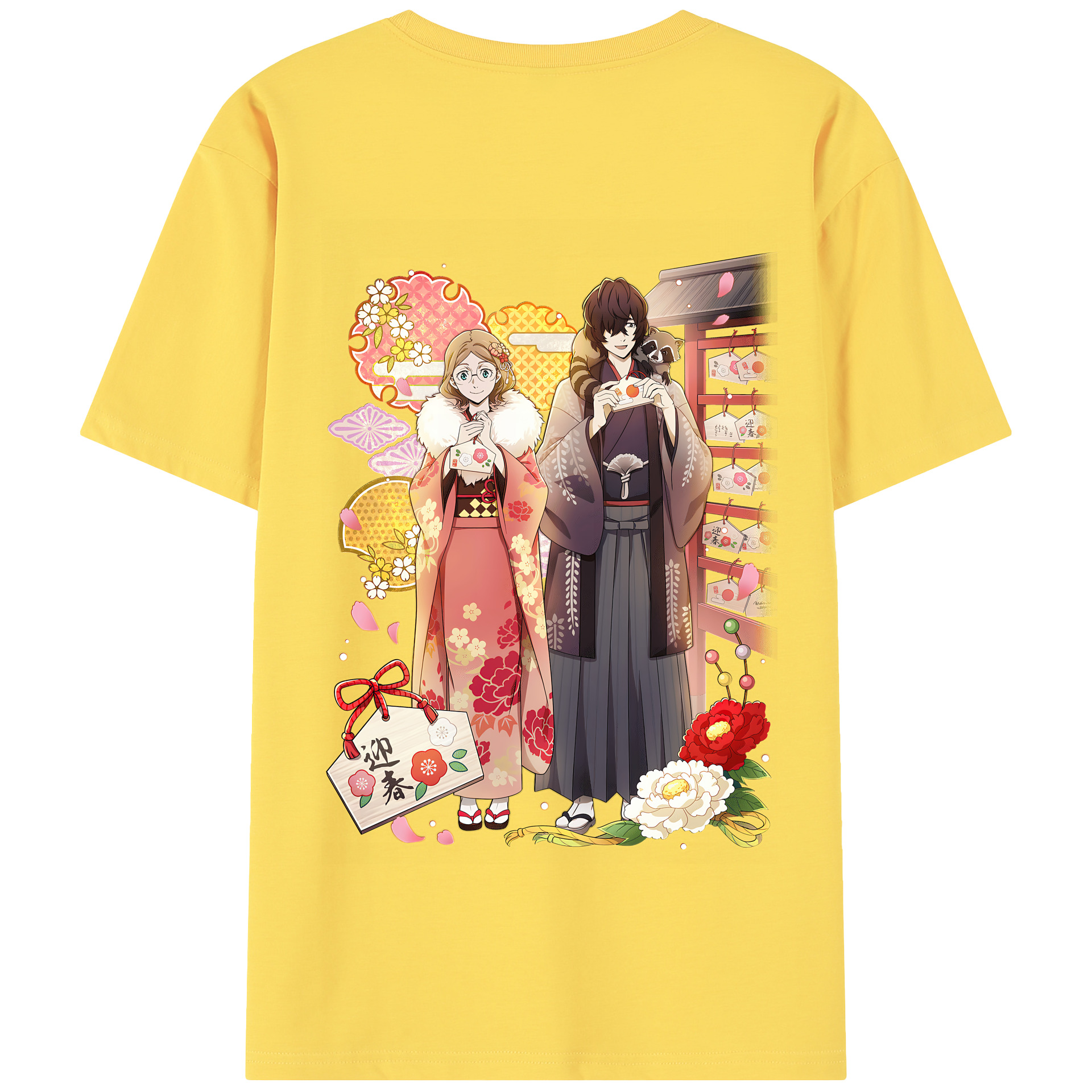 （画像用） 文豪ストレイドッグス Bungo Stray Dogs 綿100％半袖Tシャツ（背面プリント）