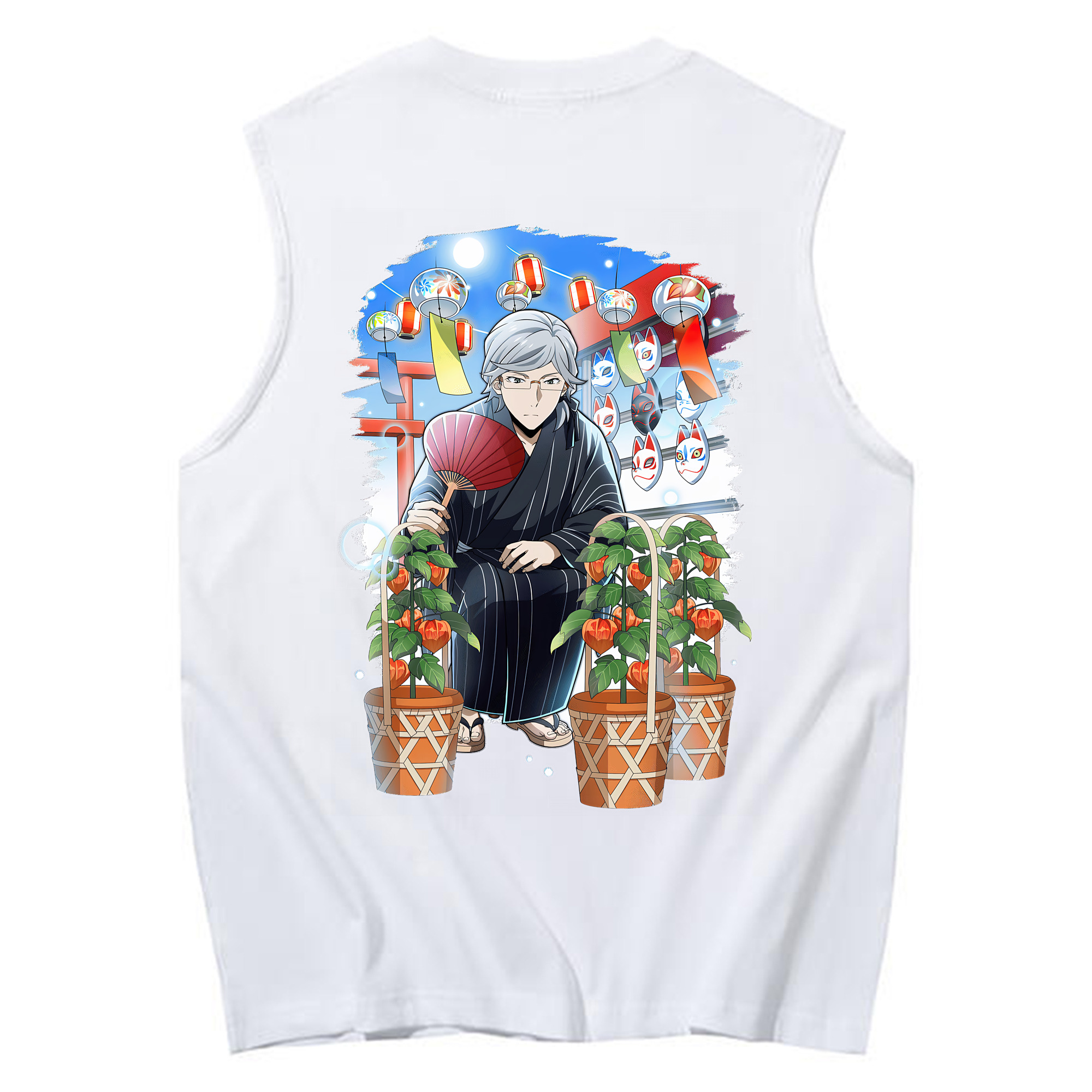 （画像用） 文豪ストレイドッグス Bungo Stray Dogs コットン100％タンクトップ（背面プリント）