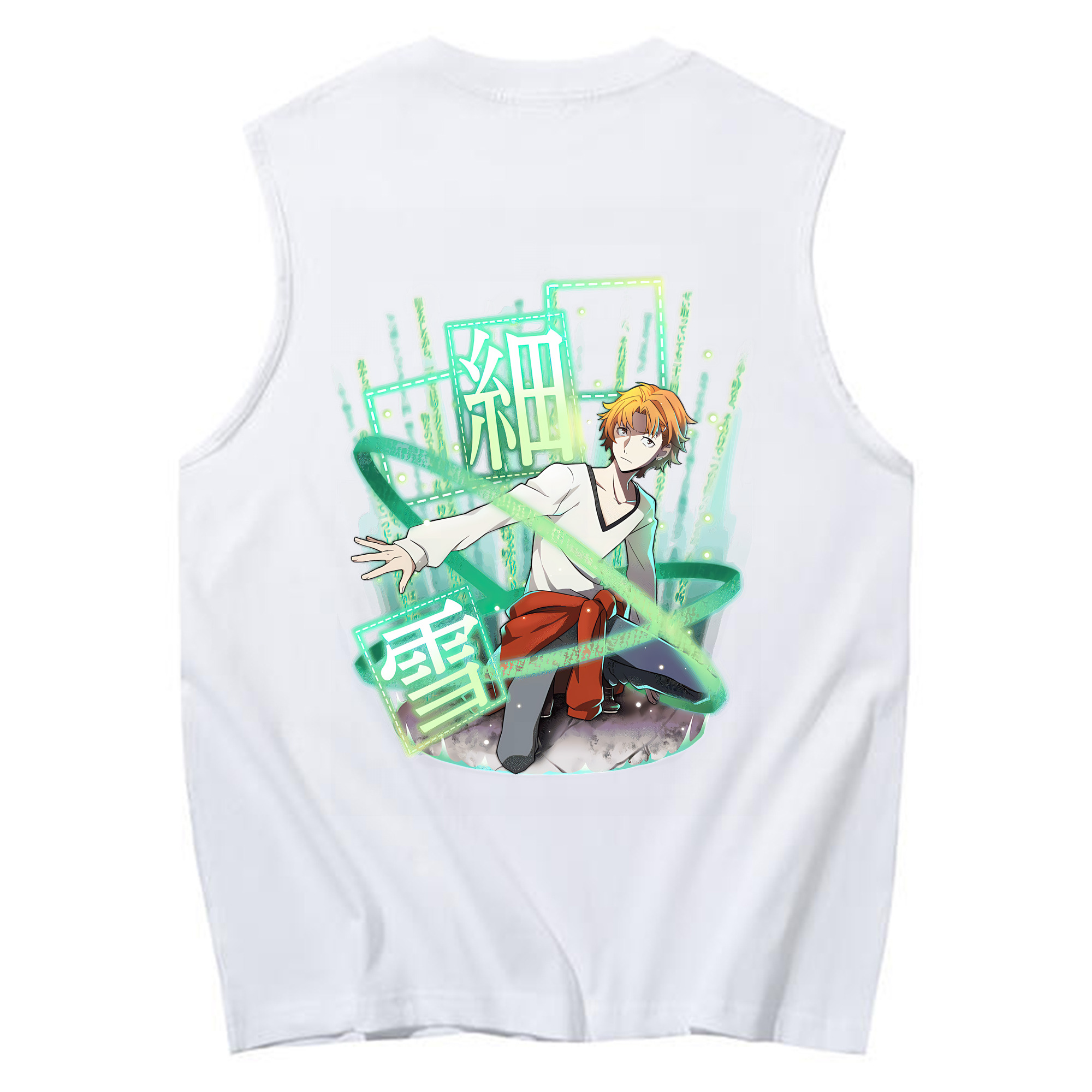 （画像用） 文豪ストレイドッグス Bungo Stray Dogs コットン100％タンクトップ（背面プリント）
