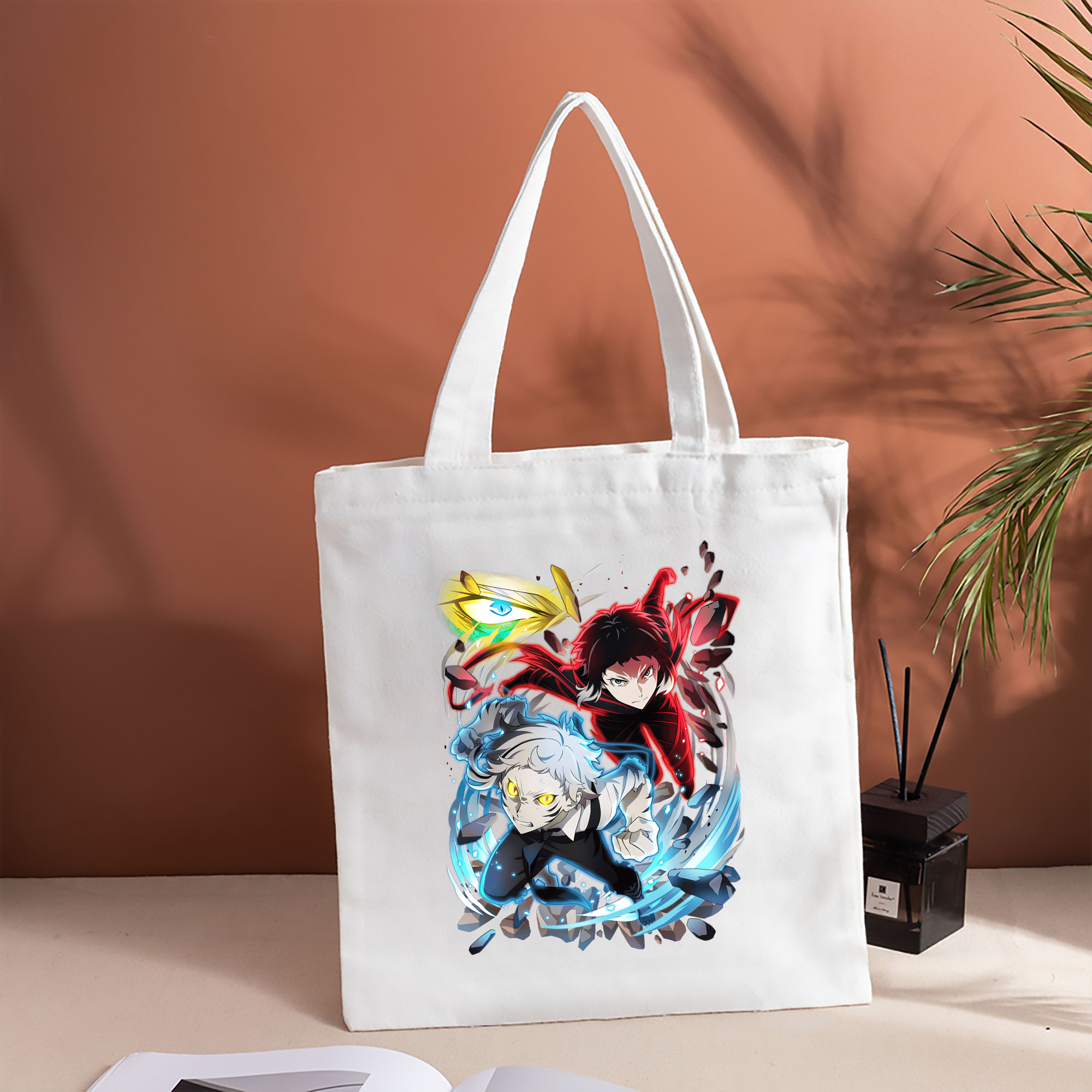 文豪ストレイドッグス Bungo Stray Dogs 縦型キャンバス生地手提げバッグ　トートバッグ