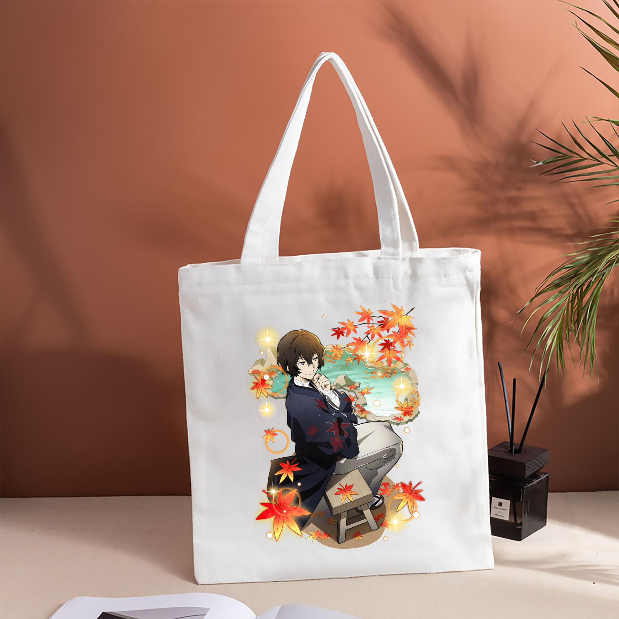 文豪ストレイドッグス Bungo Stray Dogs 縦型キャンバス生地手提げバッグ　トートバッグ
