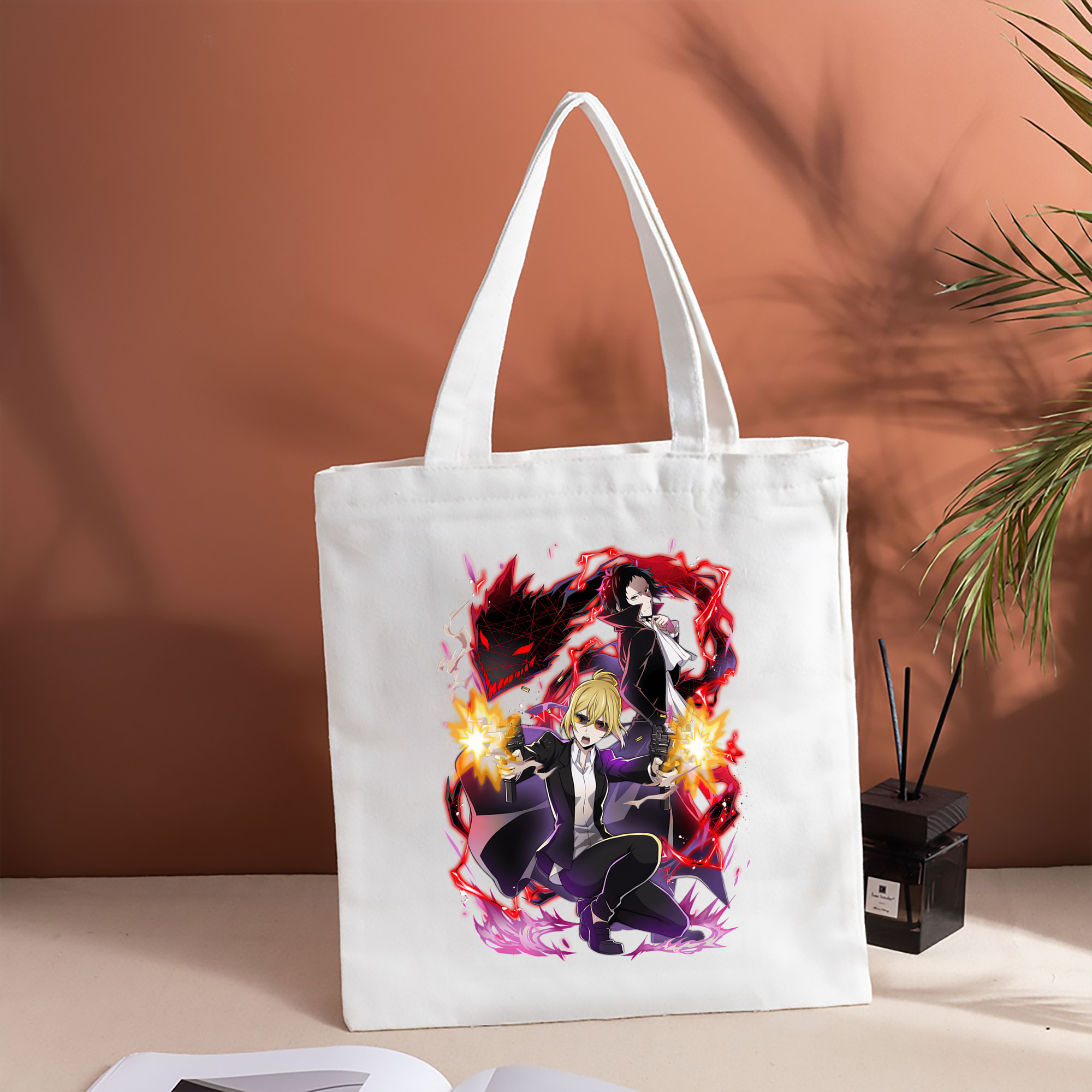 文豪ストレイドッグス Bungo Stray Dogs 縦型キャンバス生地手提げバッグ　トートバッグ