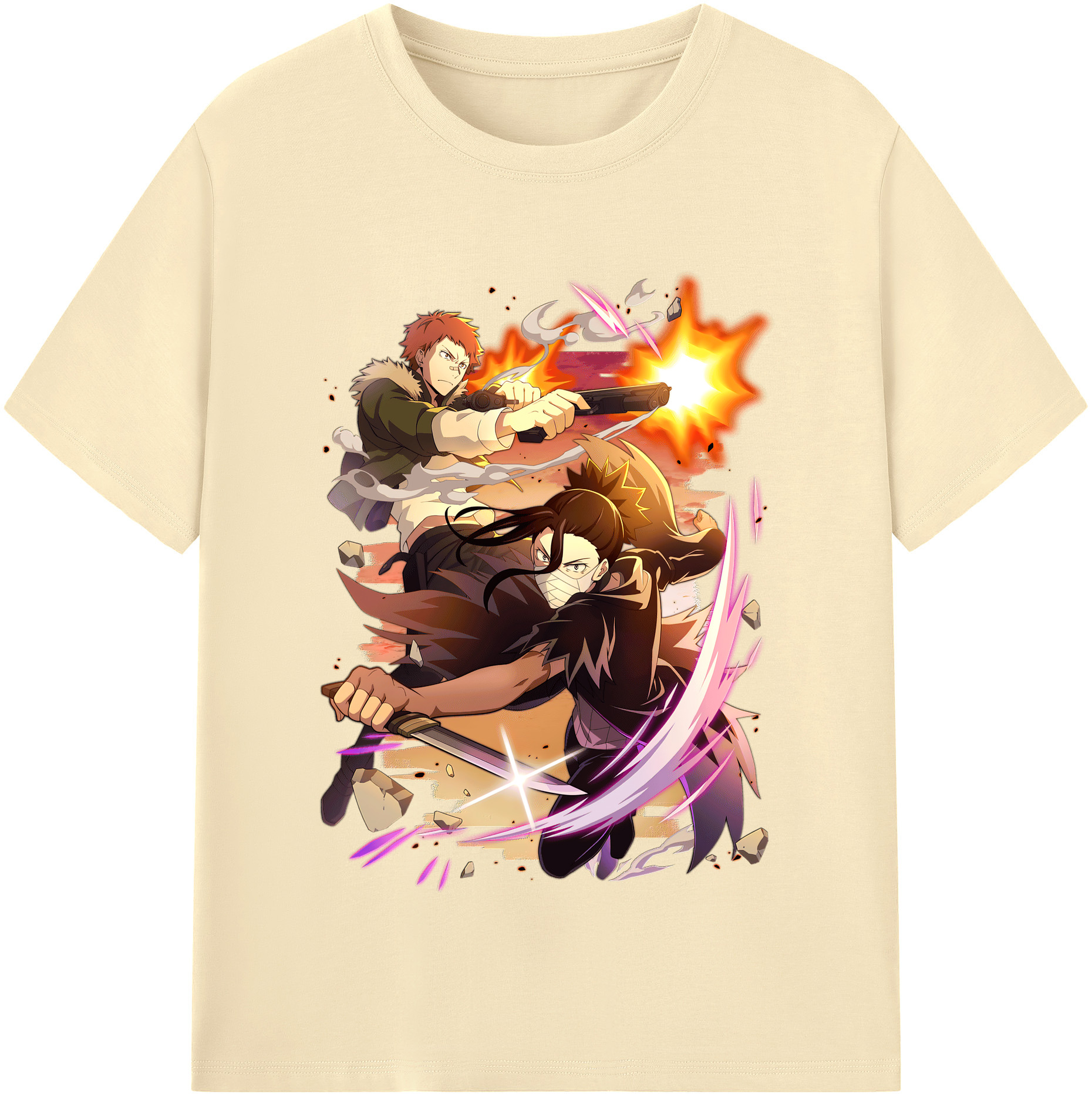 （画像用） 文豪ストレイドッグス Bungo Stray Dogs 綿100％半袖Tシャツ（フロントプリント）