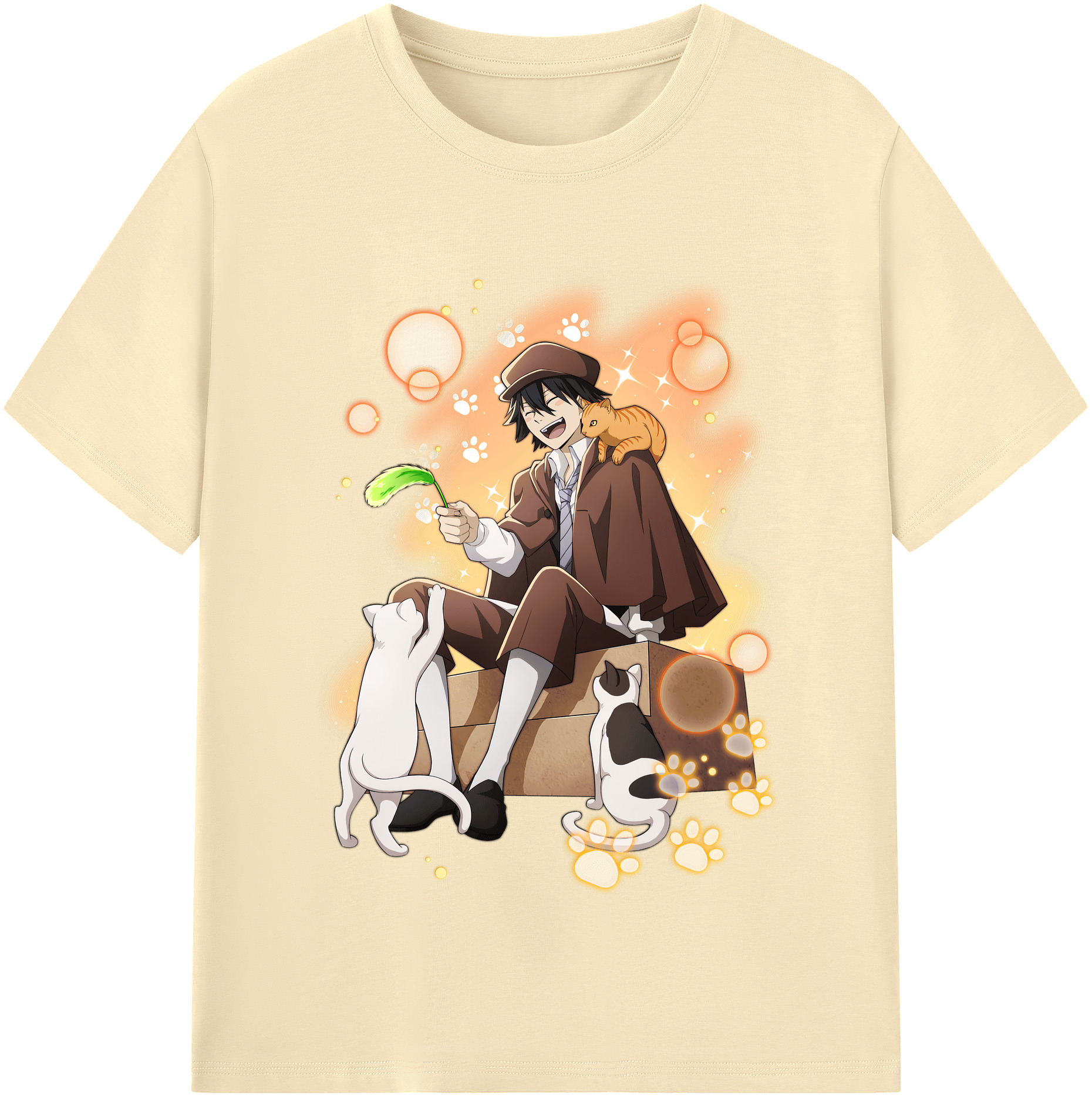 （画像用） 文豪ストレイドッグス Bungo Stray Dogs 綿100％半袖Tシャツ（フロントプリント）