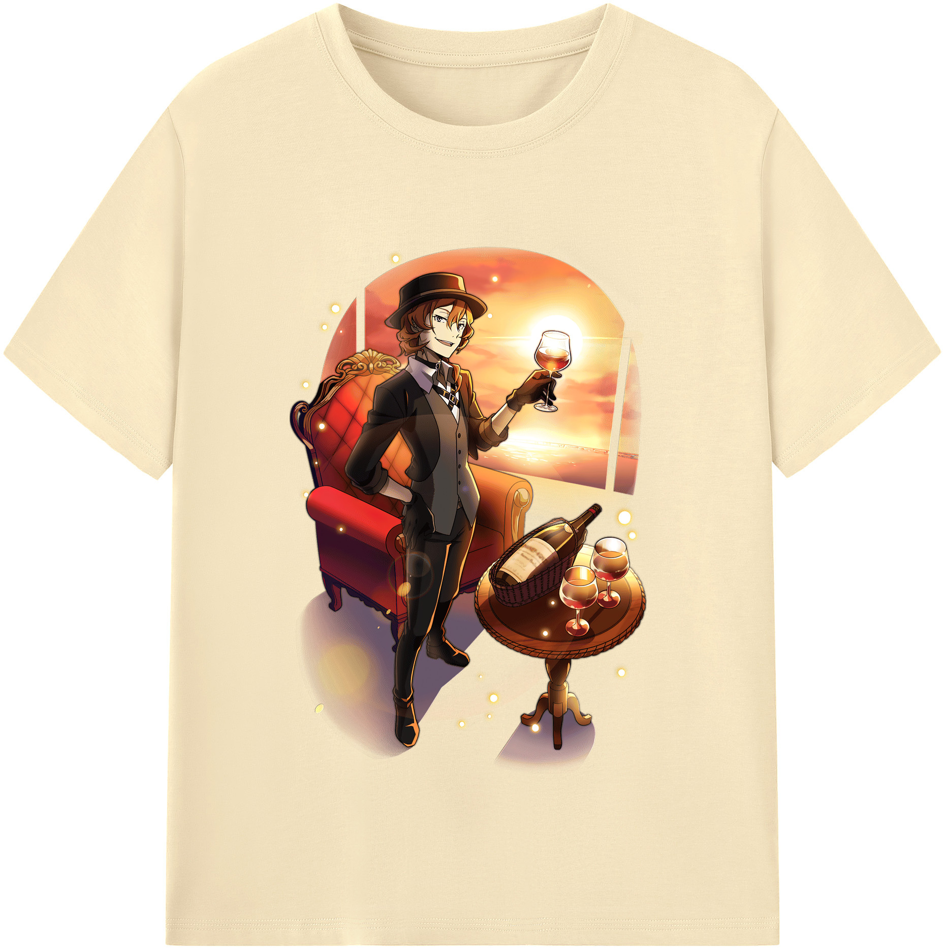 （画像用） 文豪ストレイドッグス Bungo Stray Dogs 綿100％半袖Tシャツ（フロントプリント）