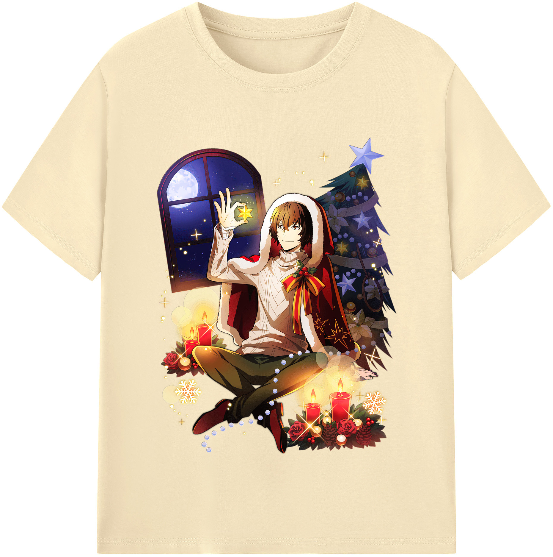 （画像用） 文豪ストレイドッグス Bungo Stray Dogs 綿100％半袖Tシャツ（フロントプリント）