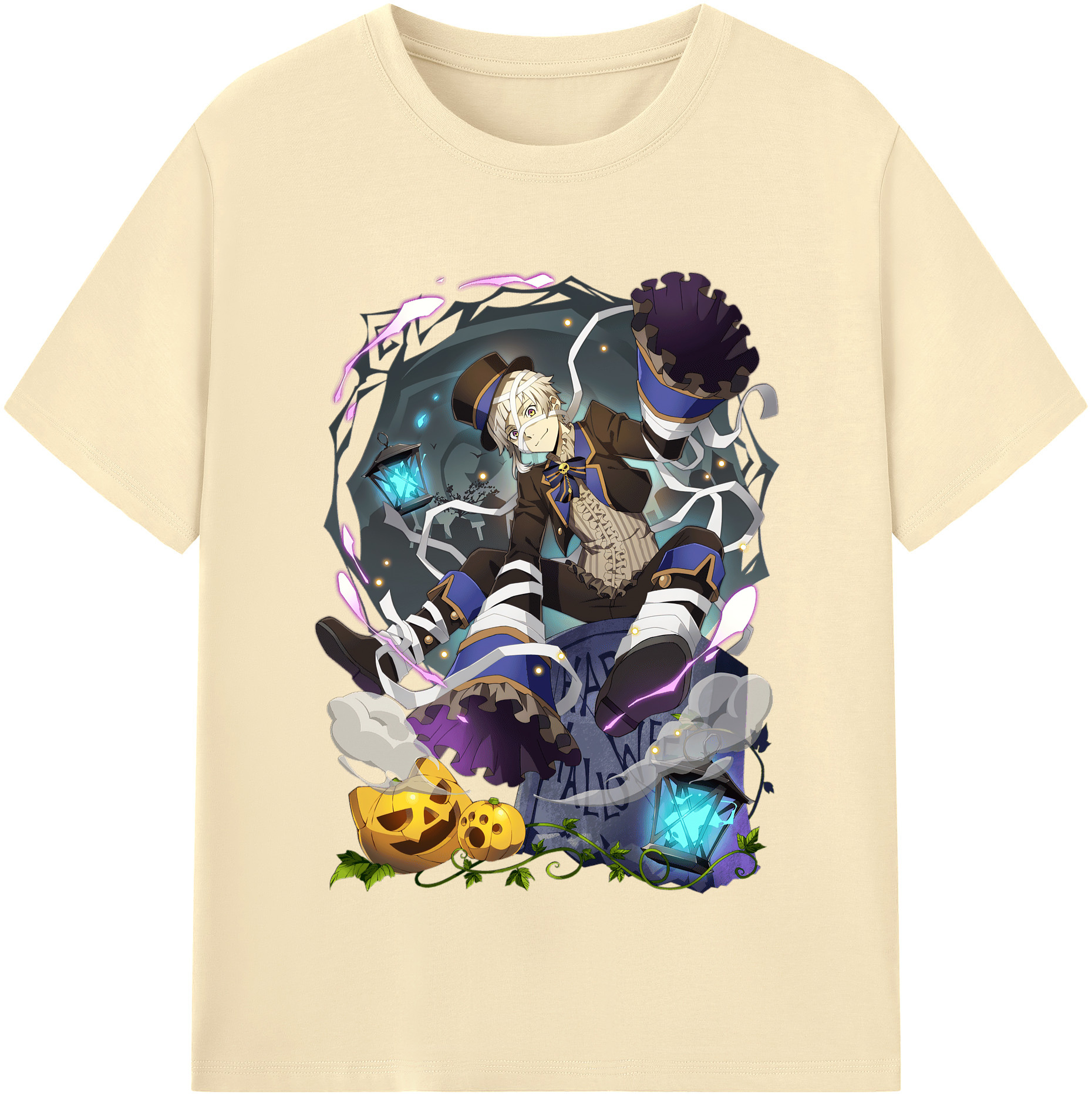 （画像用） 文豪ストレイドッグス Bungo Stray Dogs 綿100％半袖Tシャツ（フロントプリント）