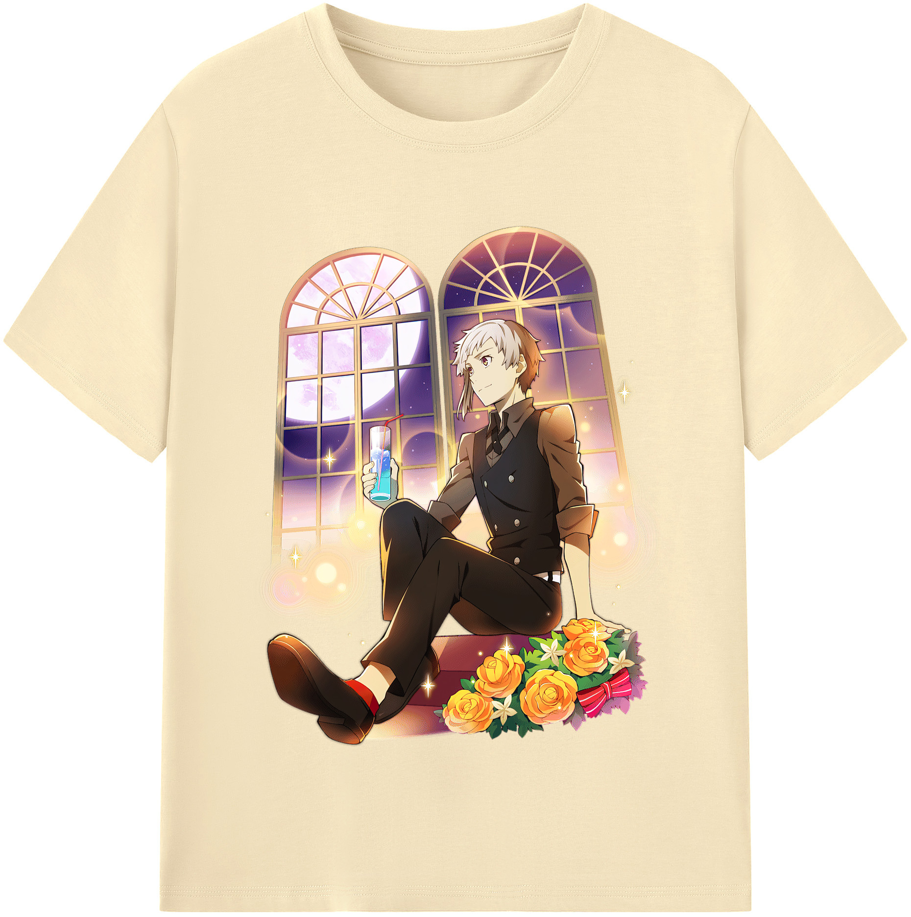 （画像用） 文豪ストレイドッグス Bungo Stray Dogs 綿100％半袖Tシャツ（フロントプリント）