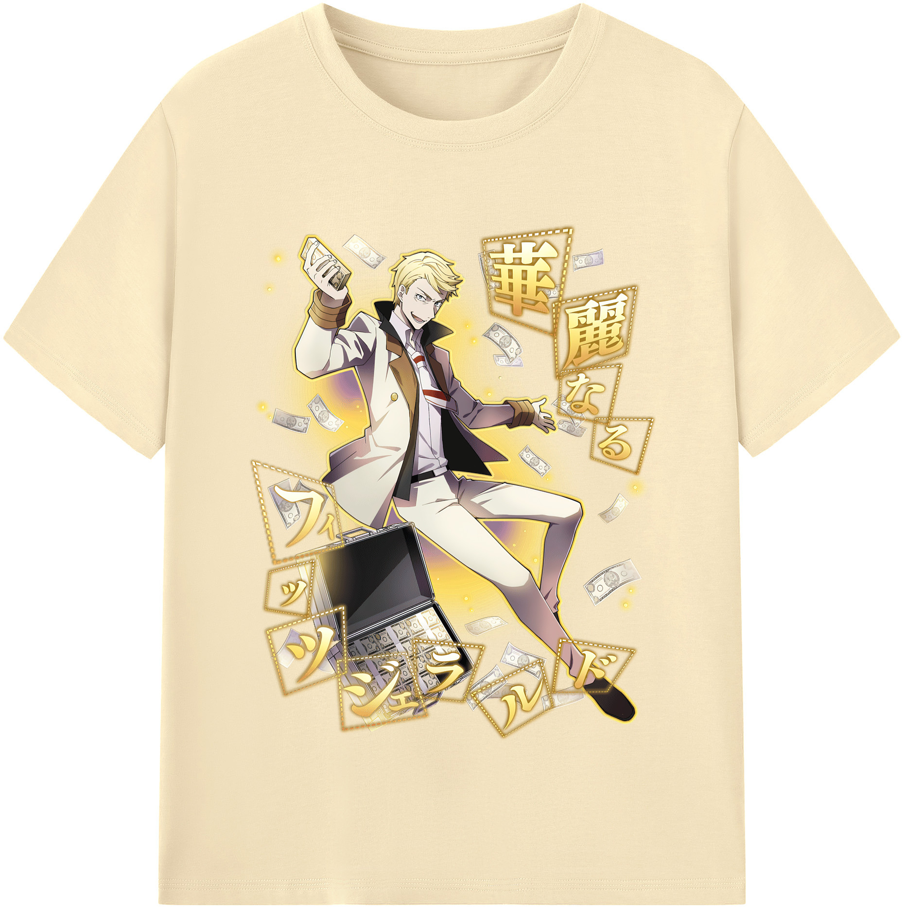 （画像用） 文豪ストレイドッグス Bungo Stray Dogs 綿100％半袖Tシャツ（フロントプリント）