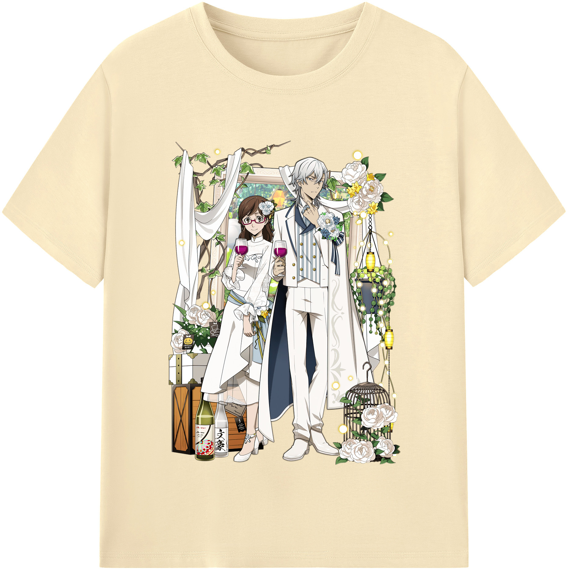 （画像用） 文豪ストレイドッグス Bungo Stray Dogs 綿100％半袖Tシャツ（フロントプリント）
