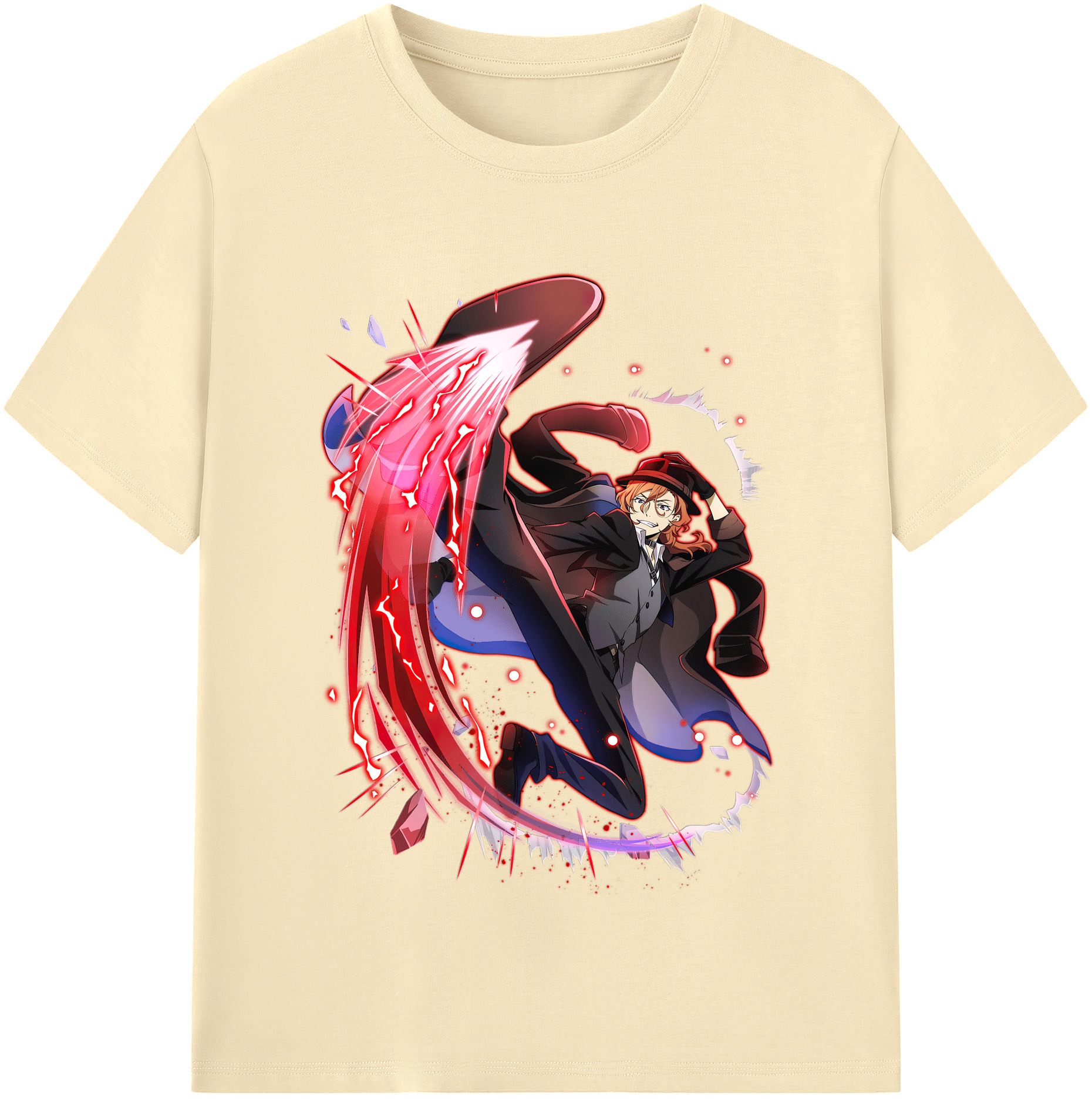 （画像用） 文豪ストレイドッグス Bungo Stray Dogs 綿100％半袖Tシャツ（フロントプリント）