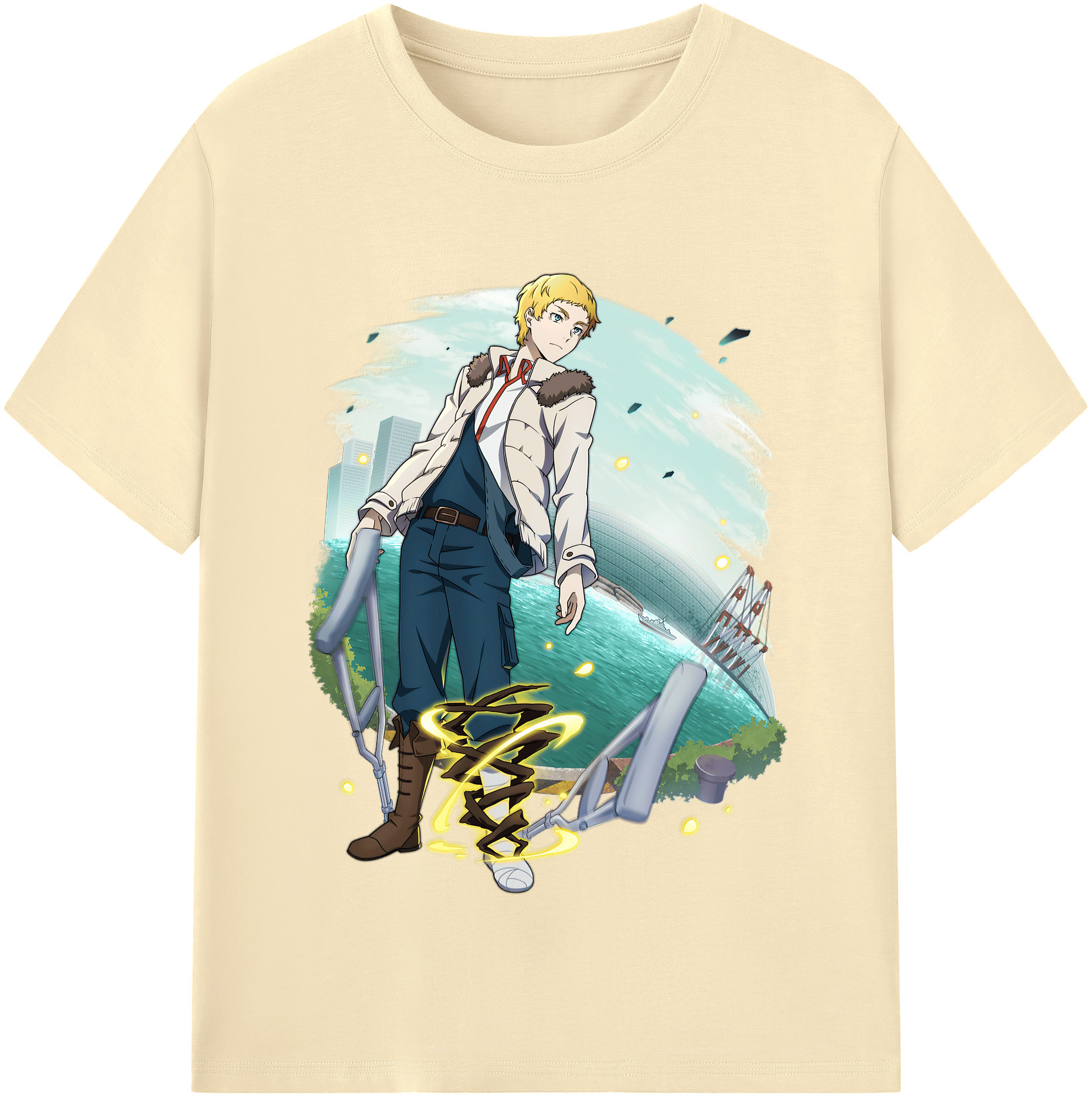 （画像用） 文豪ストレイドッグス Bungo Stray Dogs 綿100％半袖Tシャツ（フロントプリント）