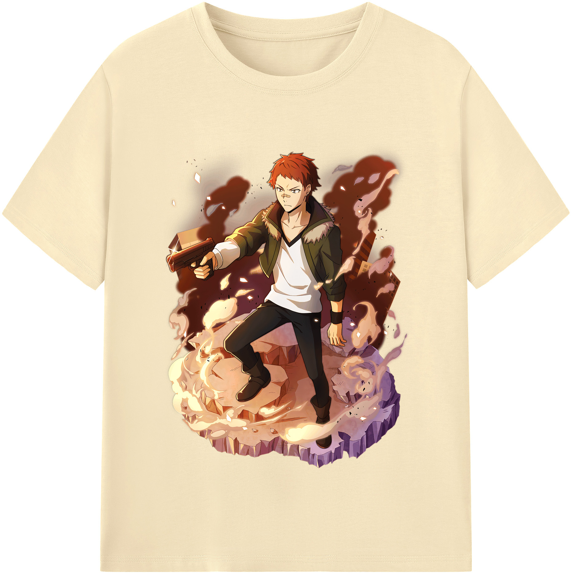（画像用） 文豪ストレイドッグス Bungo Stray Dogs 綿100％半袖Tシャツ（フロントプリント）