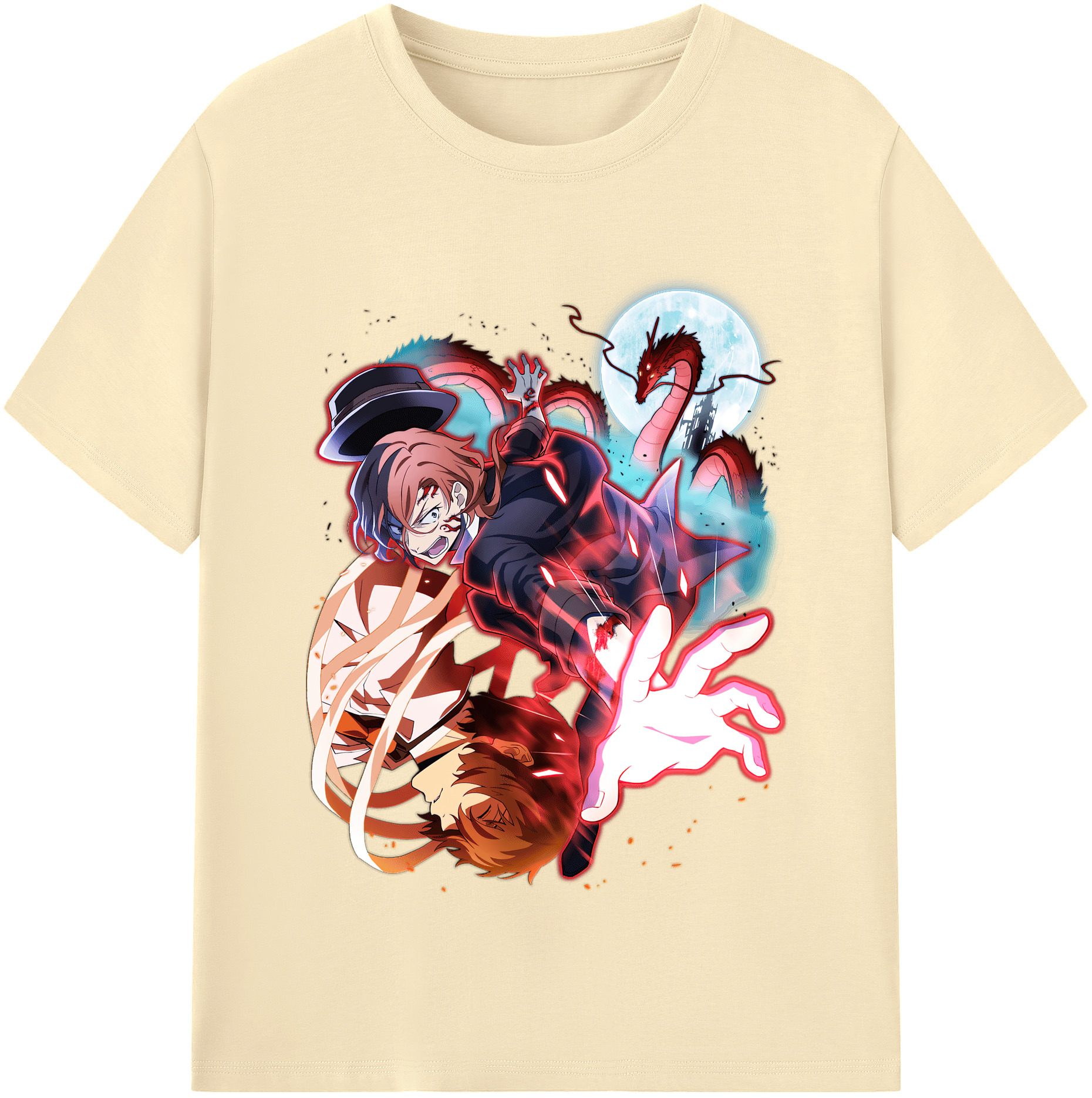 （画像用） 文豪ストレイドッグス Bungo Stray Dogs 綿100％半袖Tシャツ（フロントプリント）