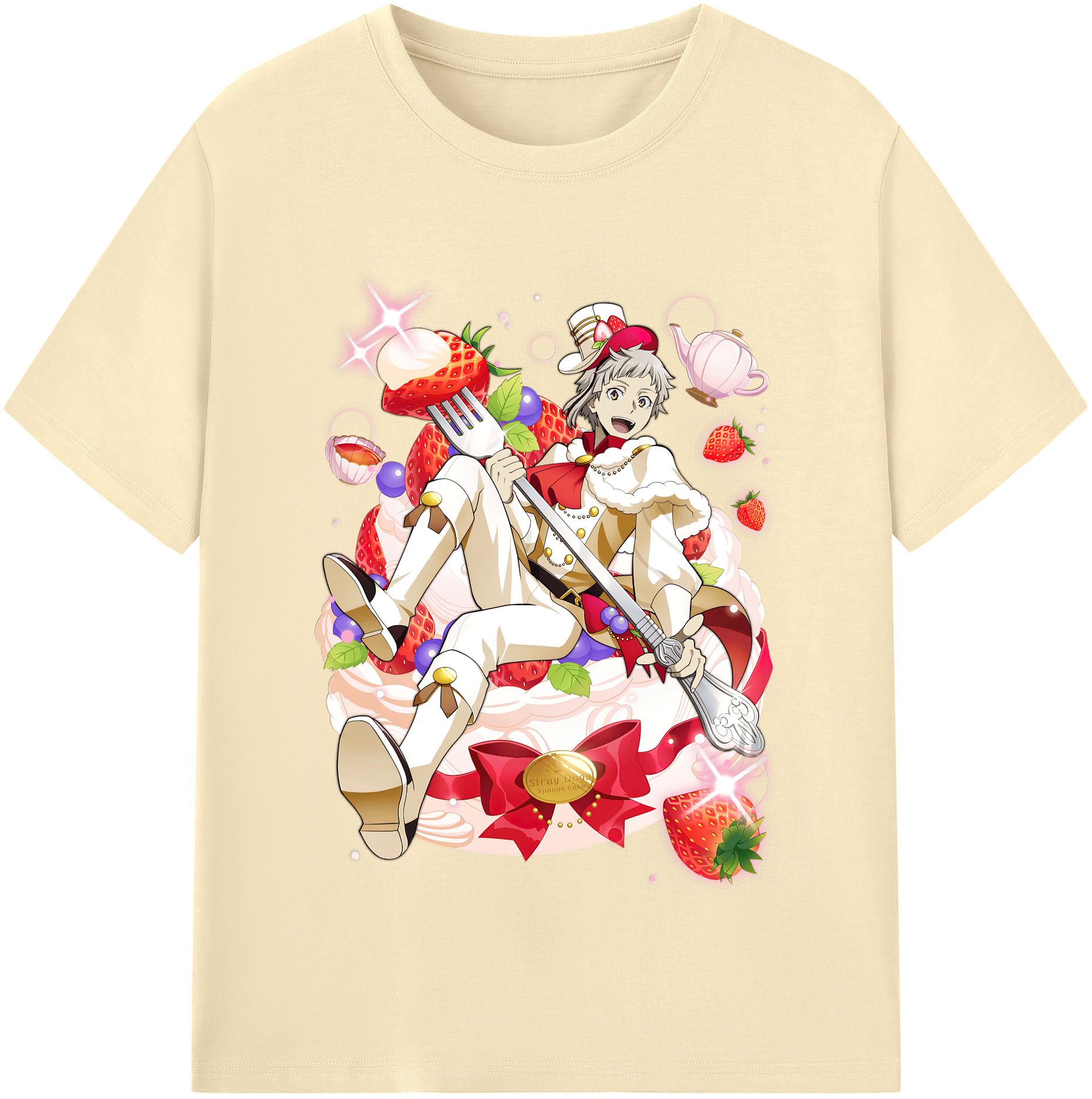 （画像用） 文豪ストレイドッグス Bungo Stray Dogs 綿100％半袖Tシャツ（フロントプリント）