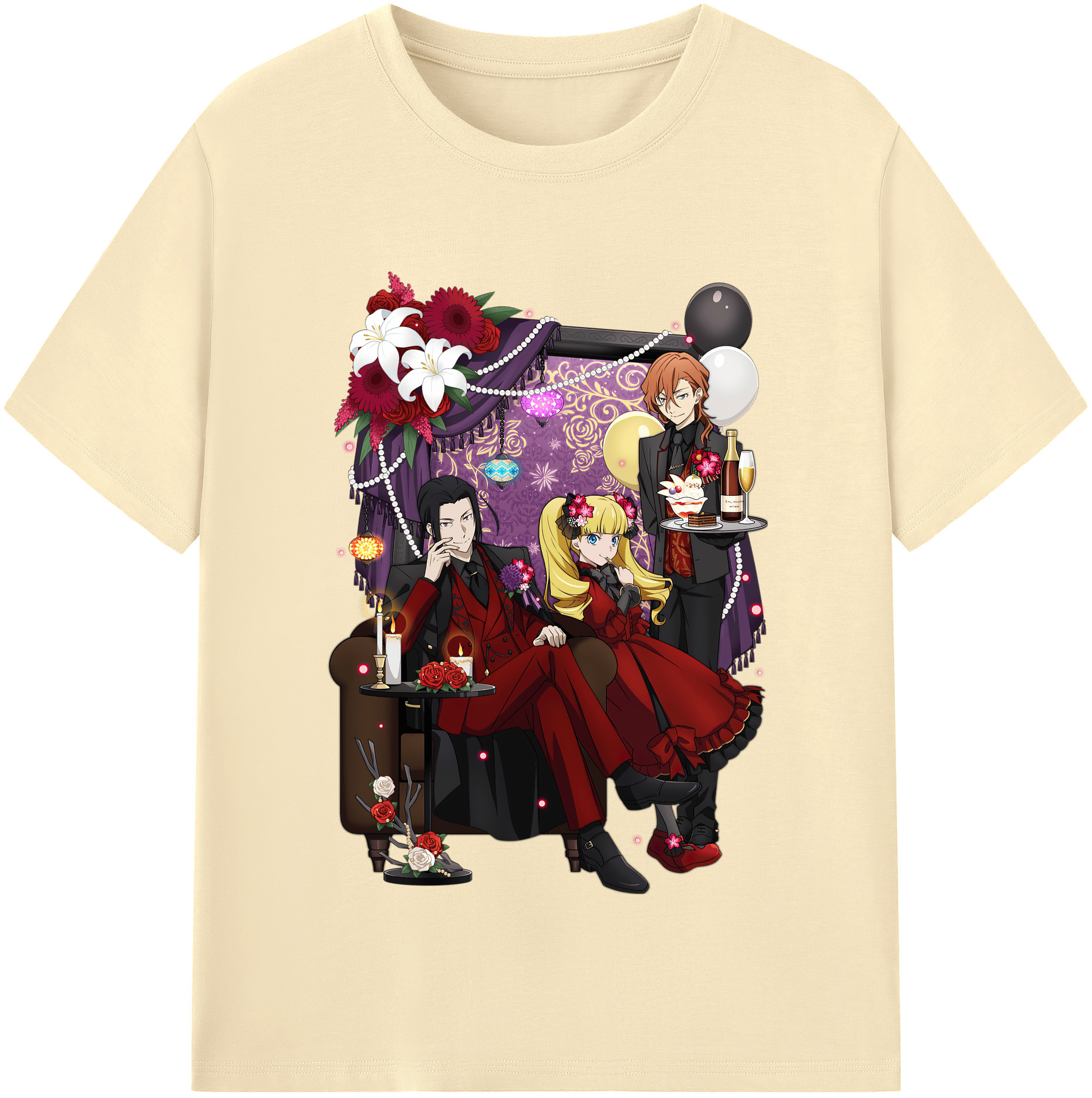（画像用） 文豪ストレイドッグス Bungo Stray Dogs 綿100％半袖Tシャツ（フロントプリント）